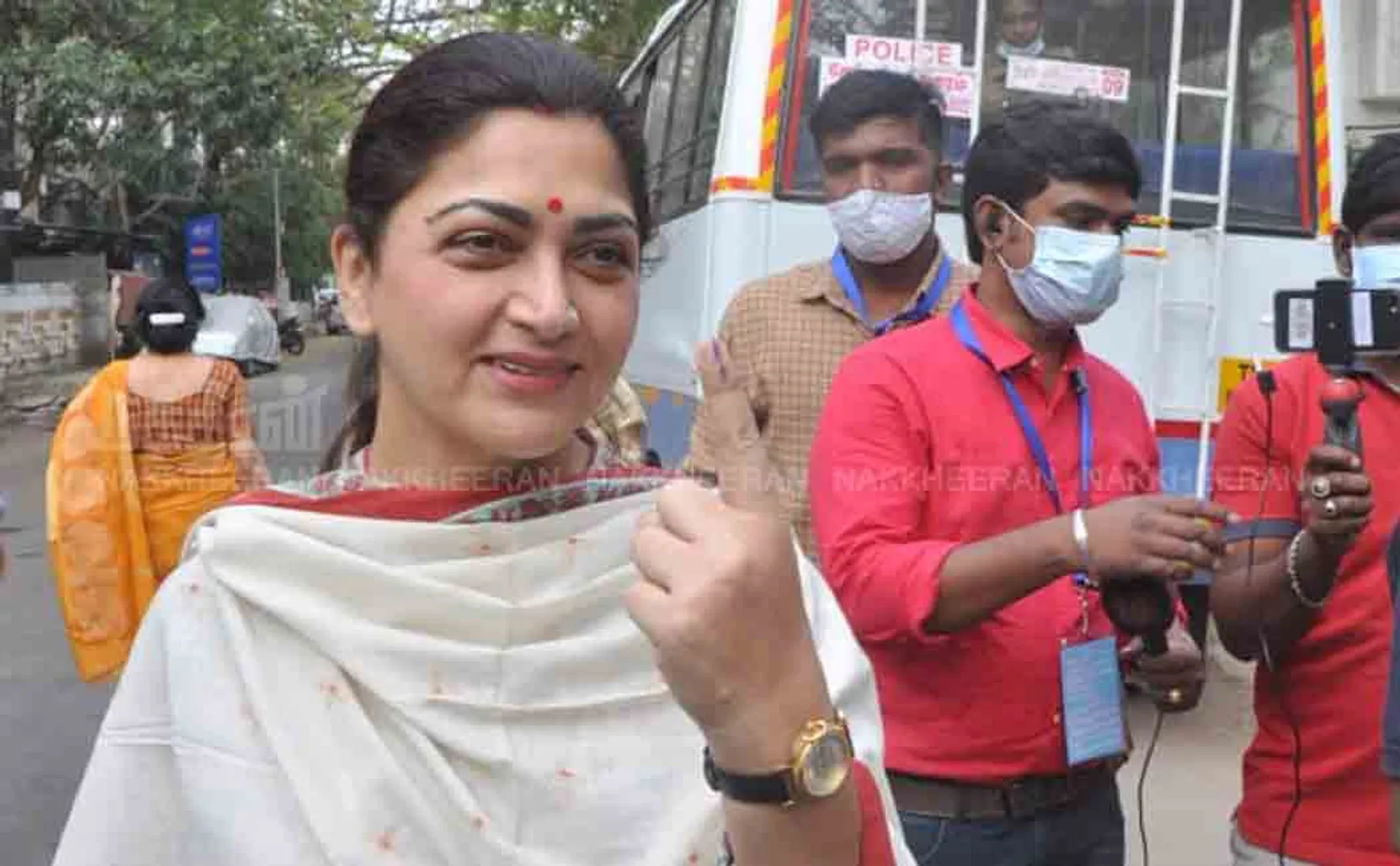 Actress Khushboo votes 