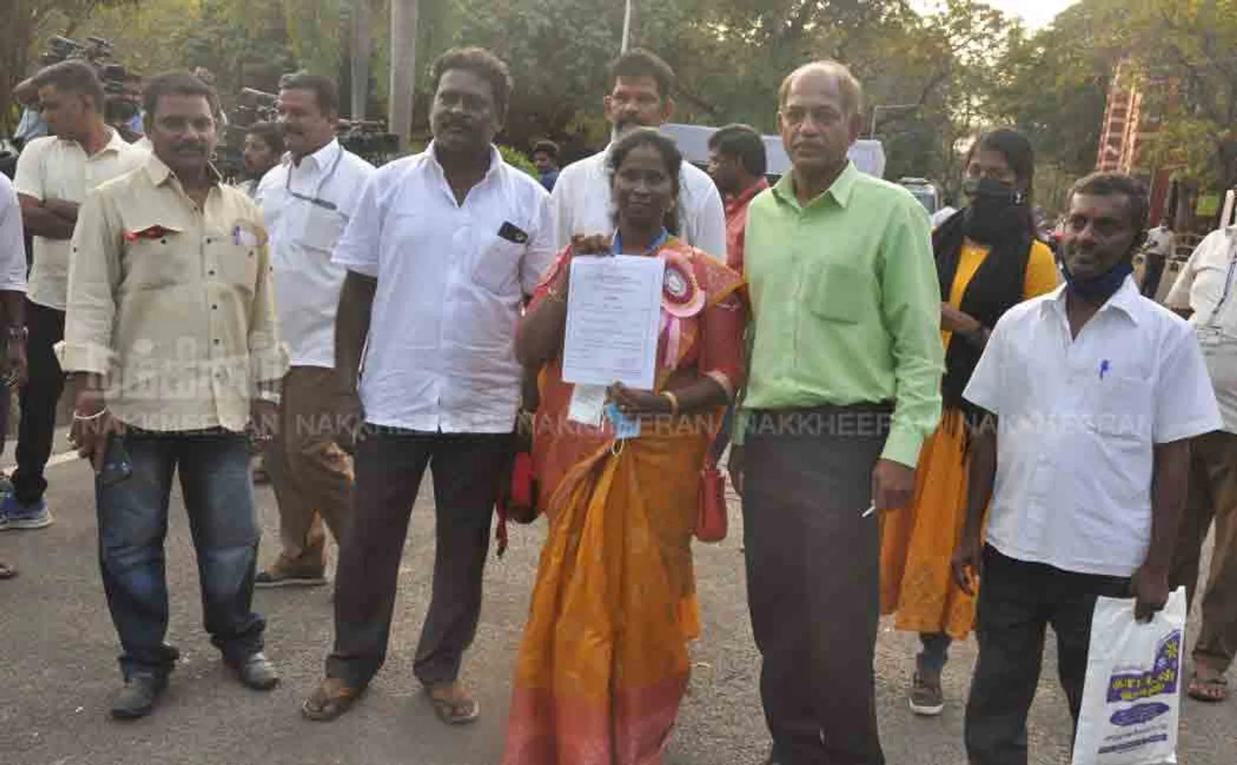 Candidates at the victory celebration 