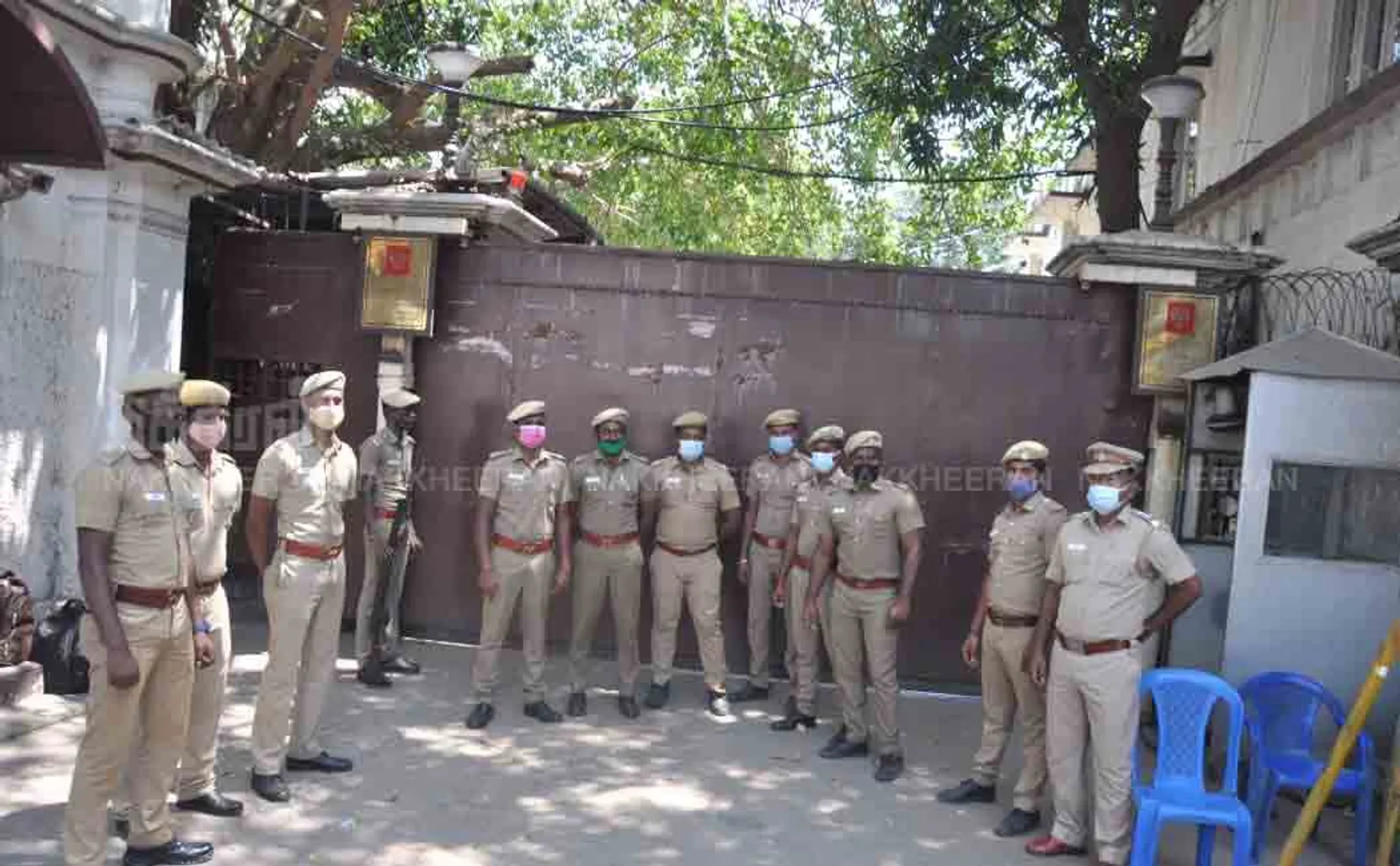  Heavy police security for Russian  embassy 
