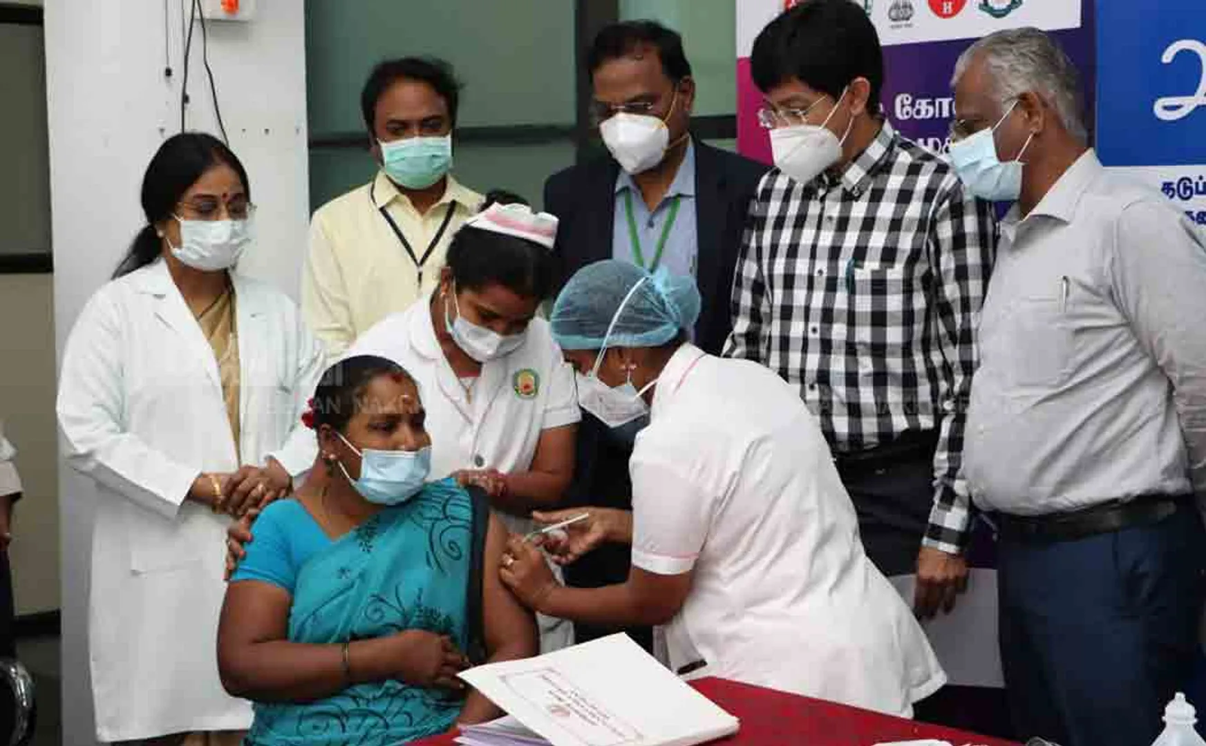 Vaccination Camp at Omanthurai Medical College  