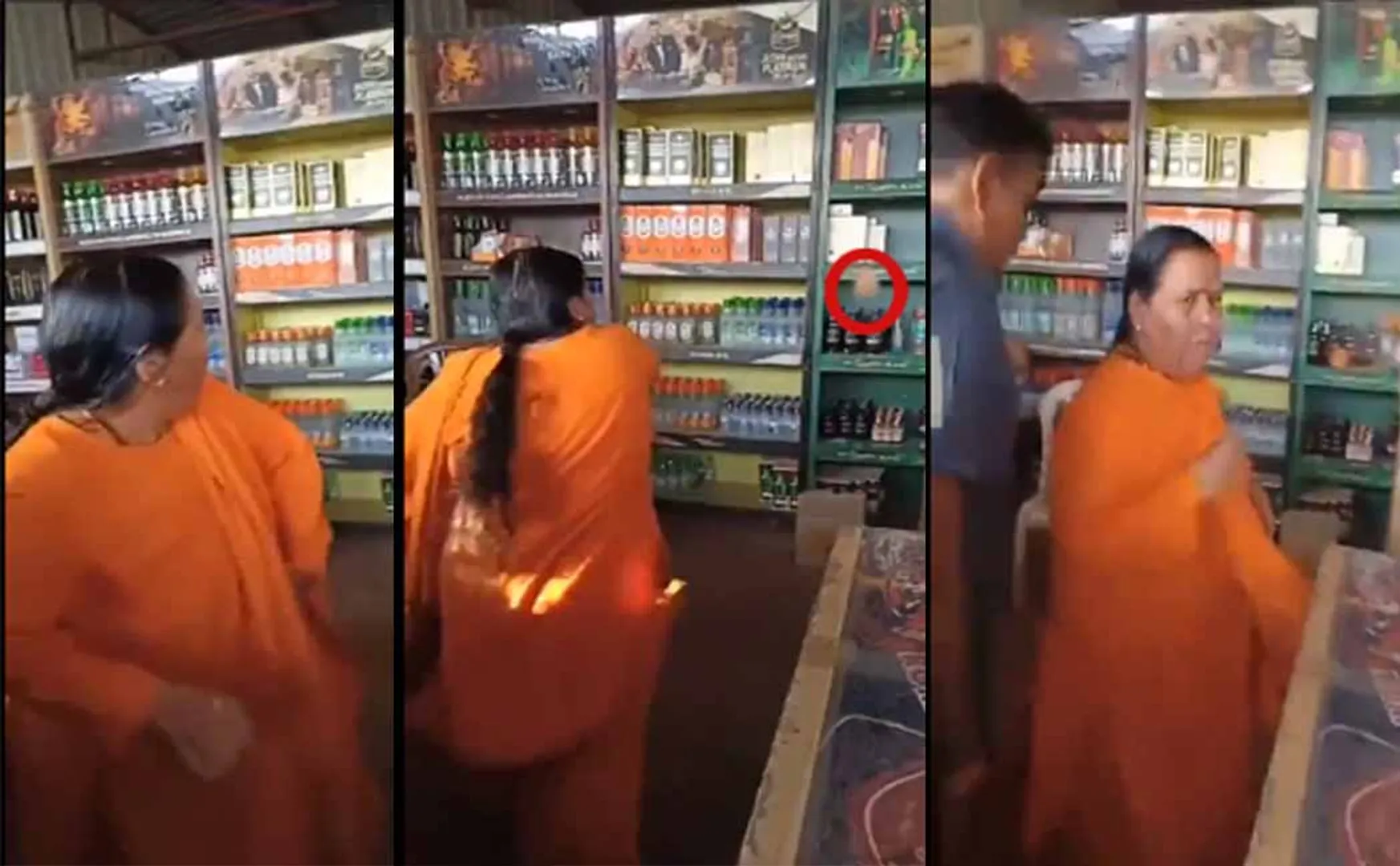 WINE SHOP BJP LEADER UMA BHARATI IN MADHYA PRADESH 