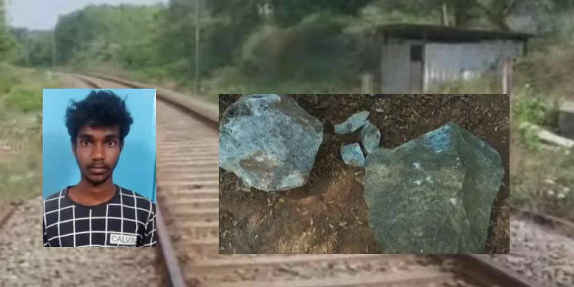 The incident where a boulder was placed on the rail ... Youth arrested!
