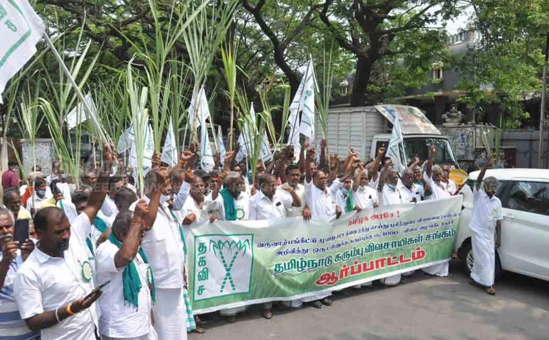 Sugarcane farmers struggle against various demands  