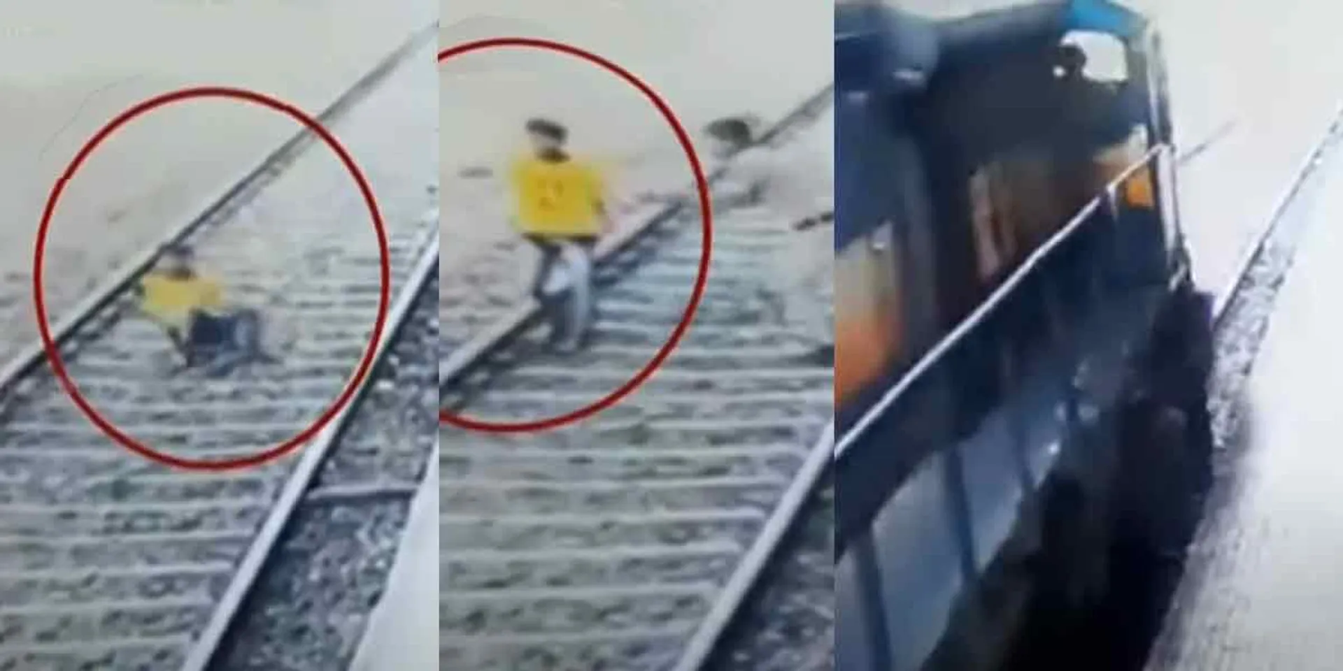 Train at lightning speed ... Real Hero Police who saved the raging!