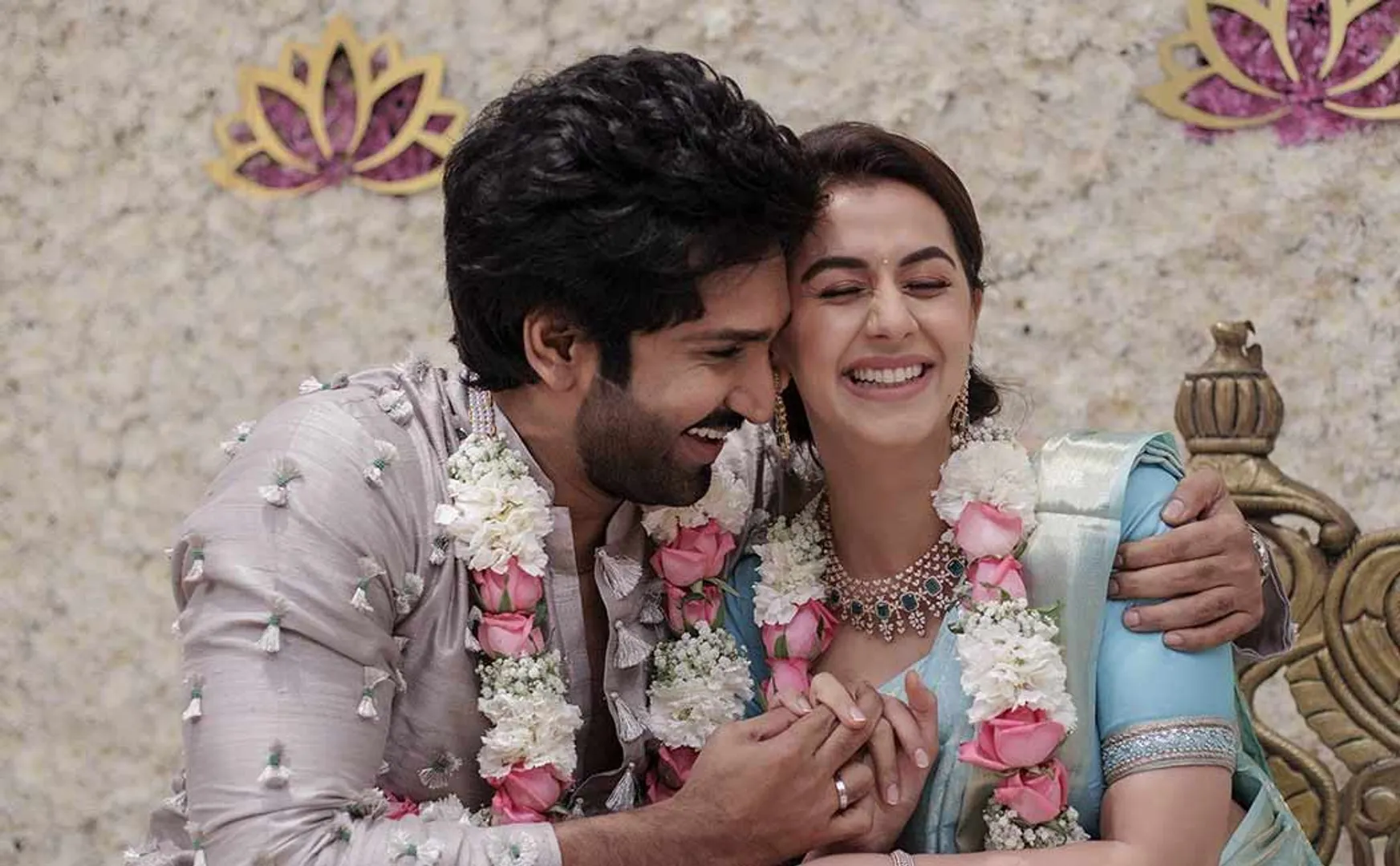 Aadhi Pinisetty nikki galrani engagement photos goes viral 