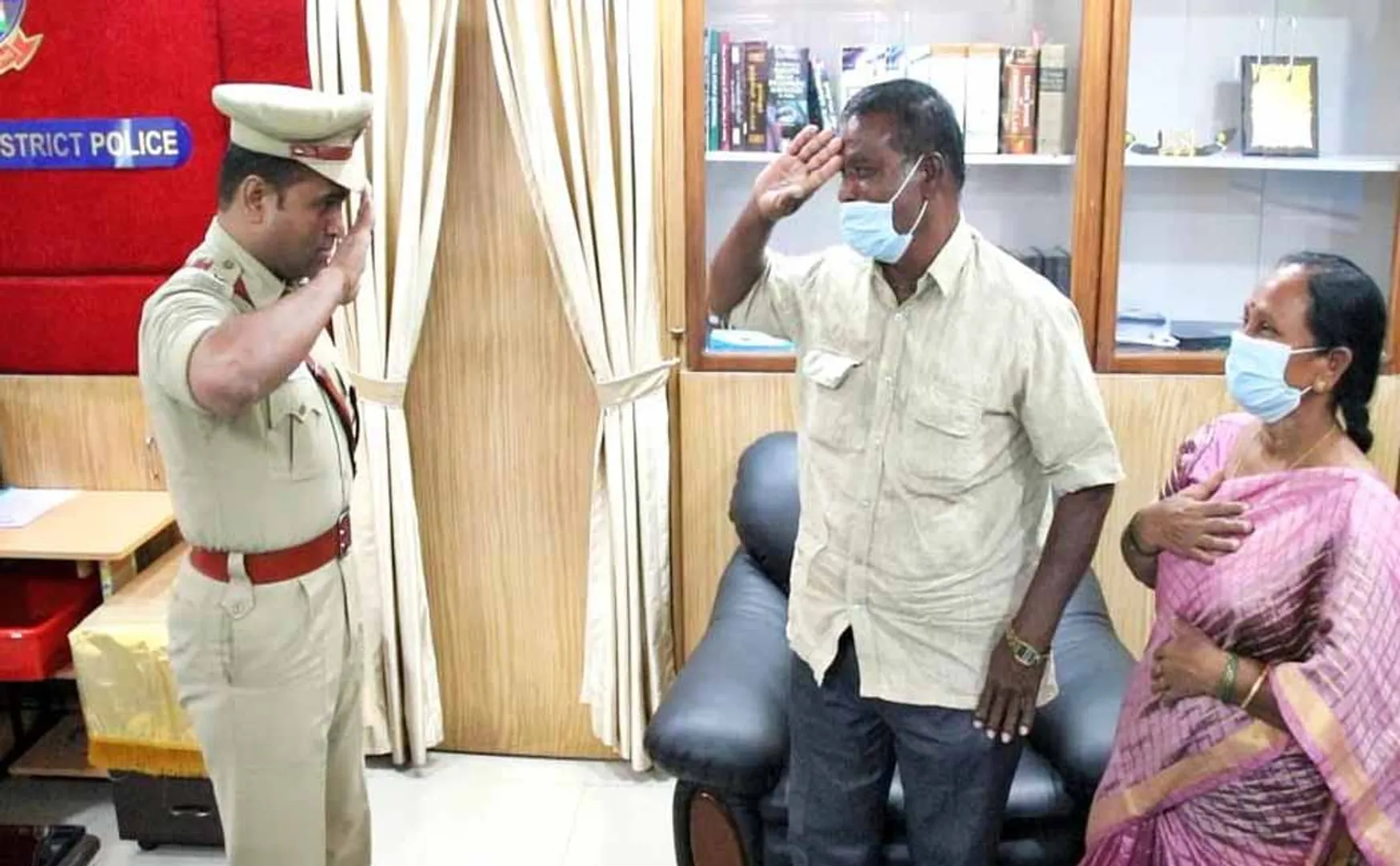 Kanyakumari District Superintendent of Police salutes parents