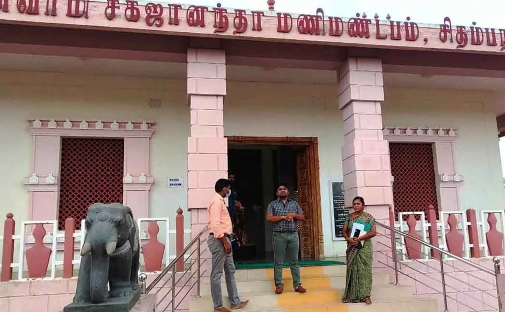Director of Press and Public Relations inspects Swami Sahajananda Mani Mandapam