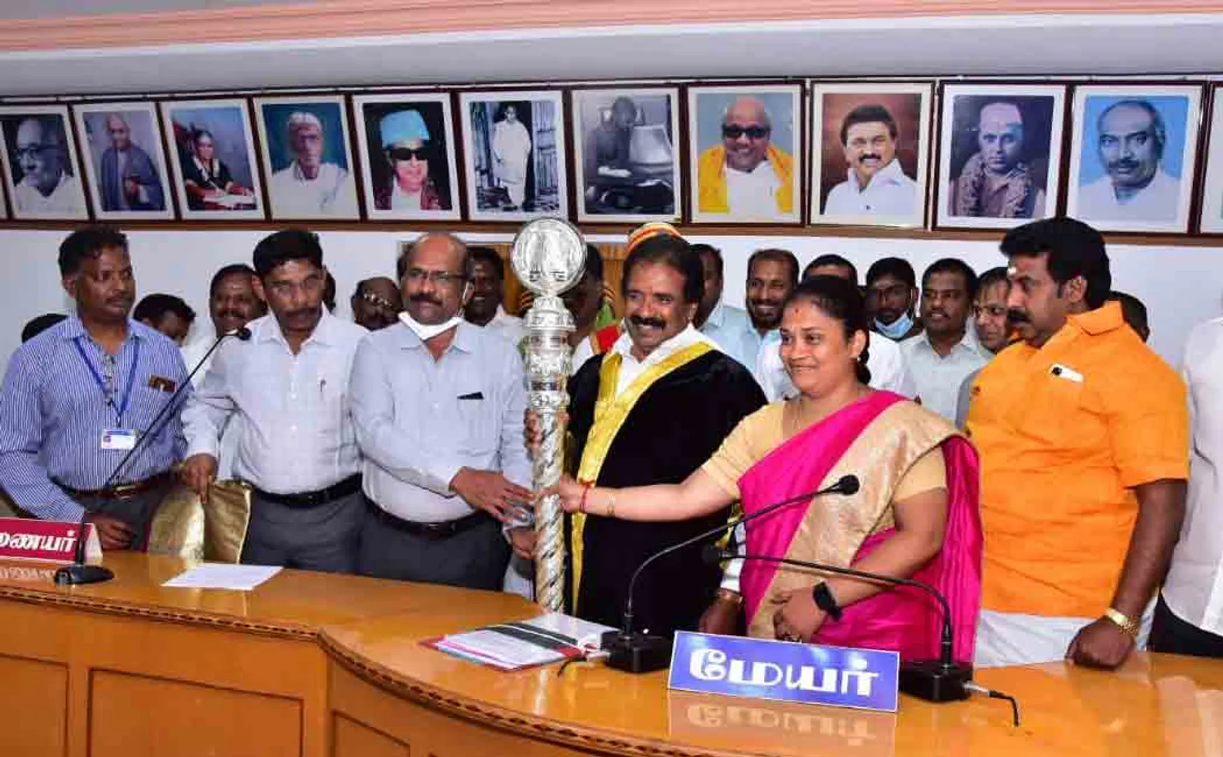 Salem North MLA to Trichy Mayor Scepter provided!