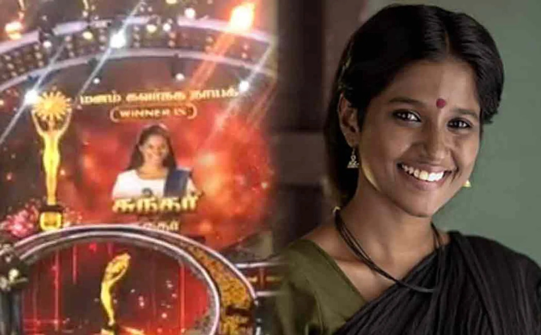 gabriella sellus get serial best actress sun kudumbam award