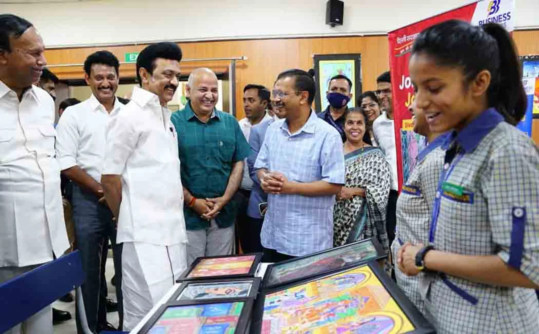 Tamil Nadu Chief Minister MK Stalin visits Delhi Government Model School (Pictures)