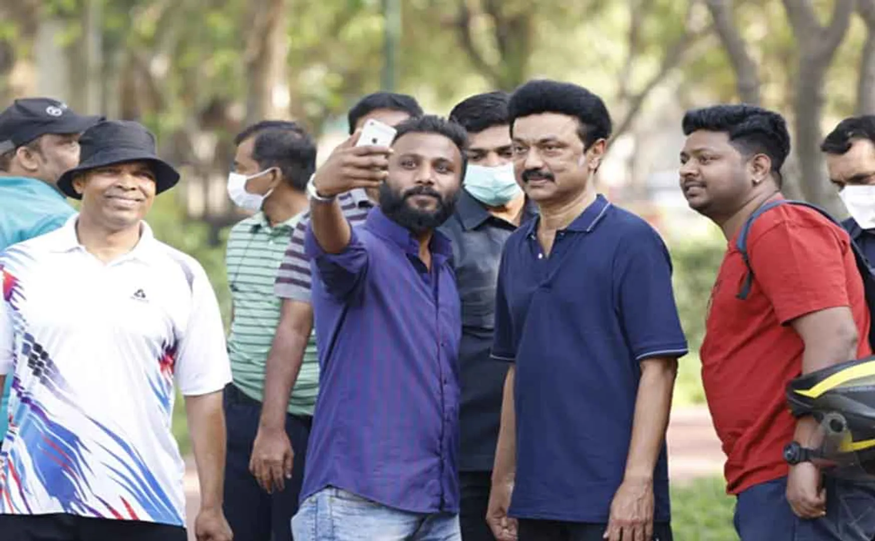 Chief Minister MK Stalin walking in Nehru Park! (Pictures)