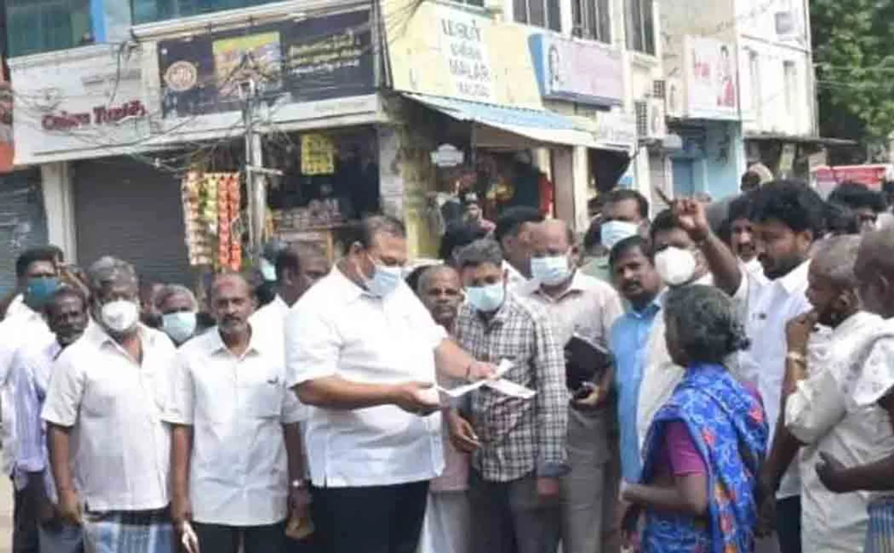 MLA inspection at the trichy bus stand  