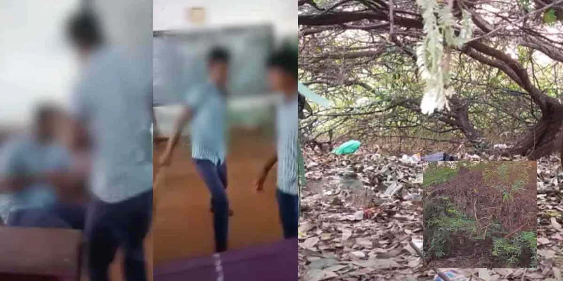 cave behind the school ... Attack on fellow students intoxicated with cannabis ... Startling government school!