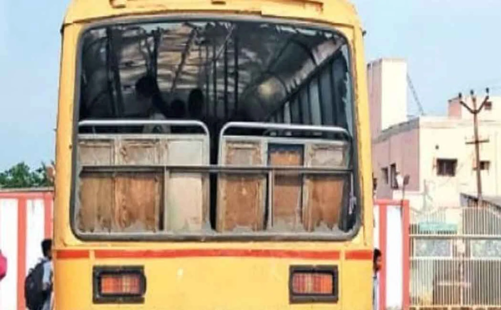 The student who broke the glass of the bus!