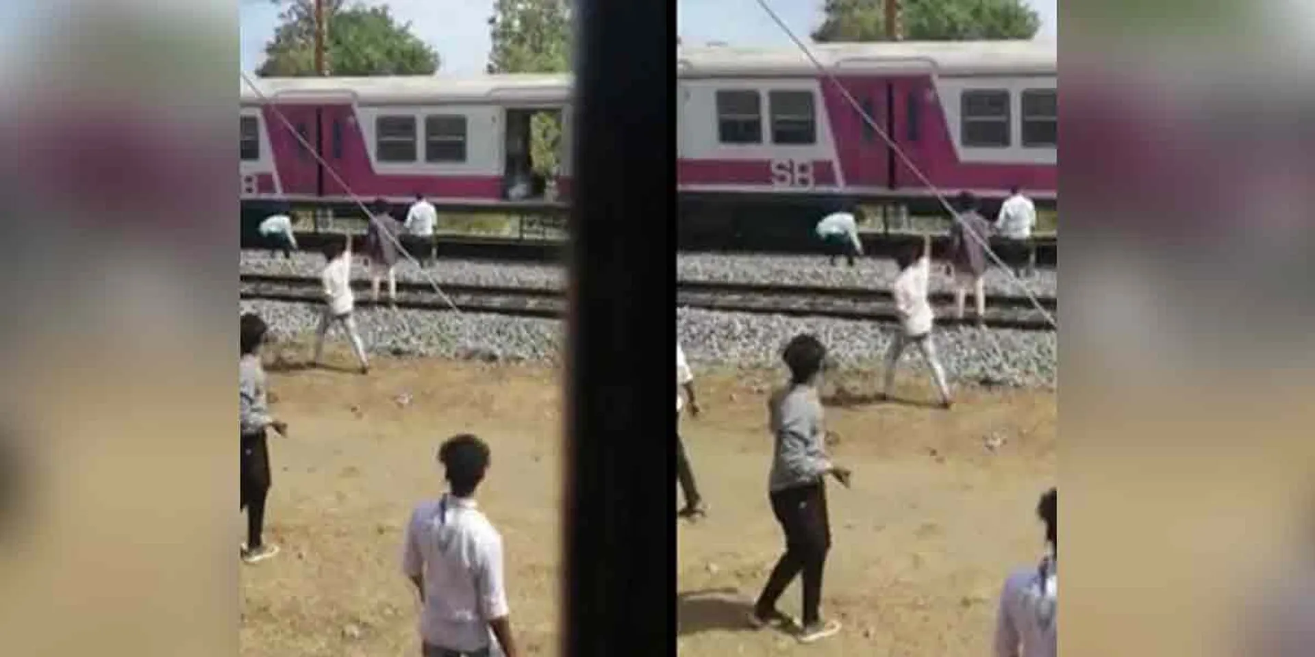  Throwing stones at the train ... Video released and excitement!