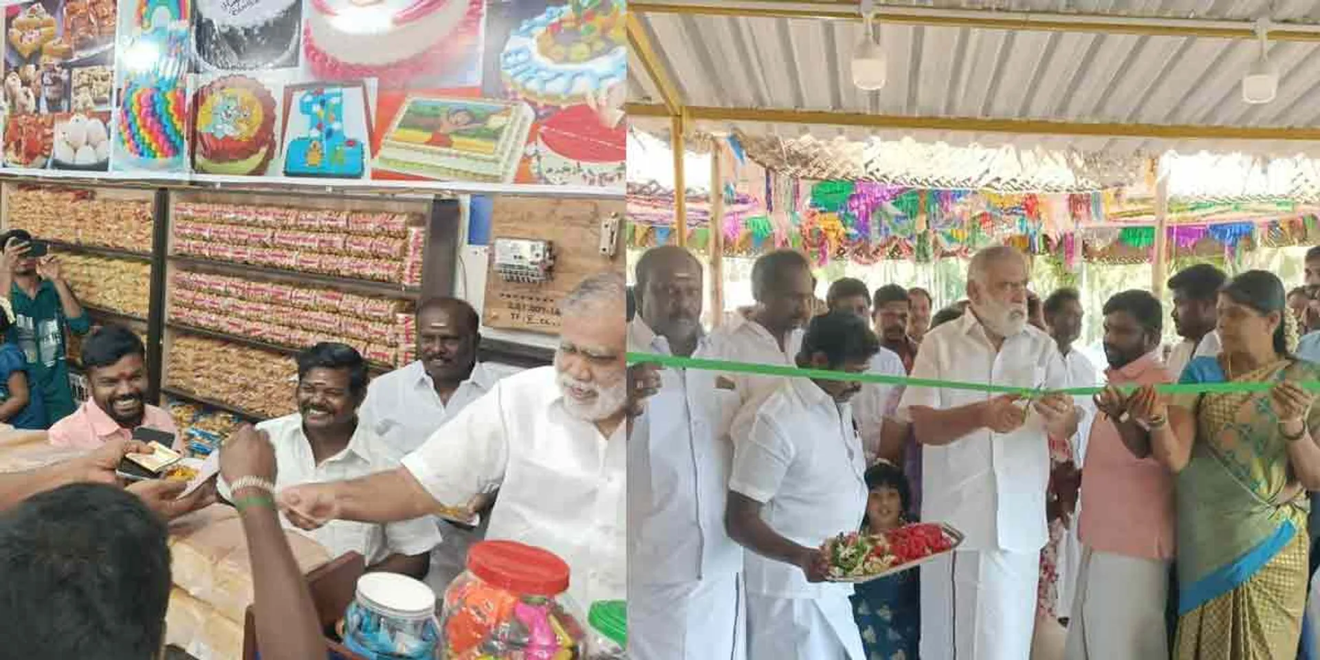  Minister of Commerce I. Periyasamy keeps open the shop of the volunteer who did not get the ticket!