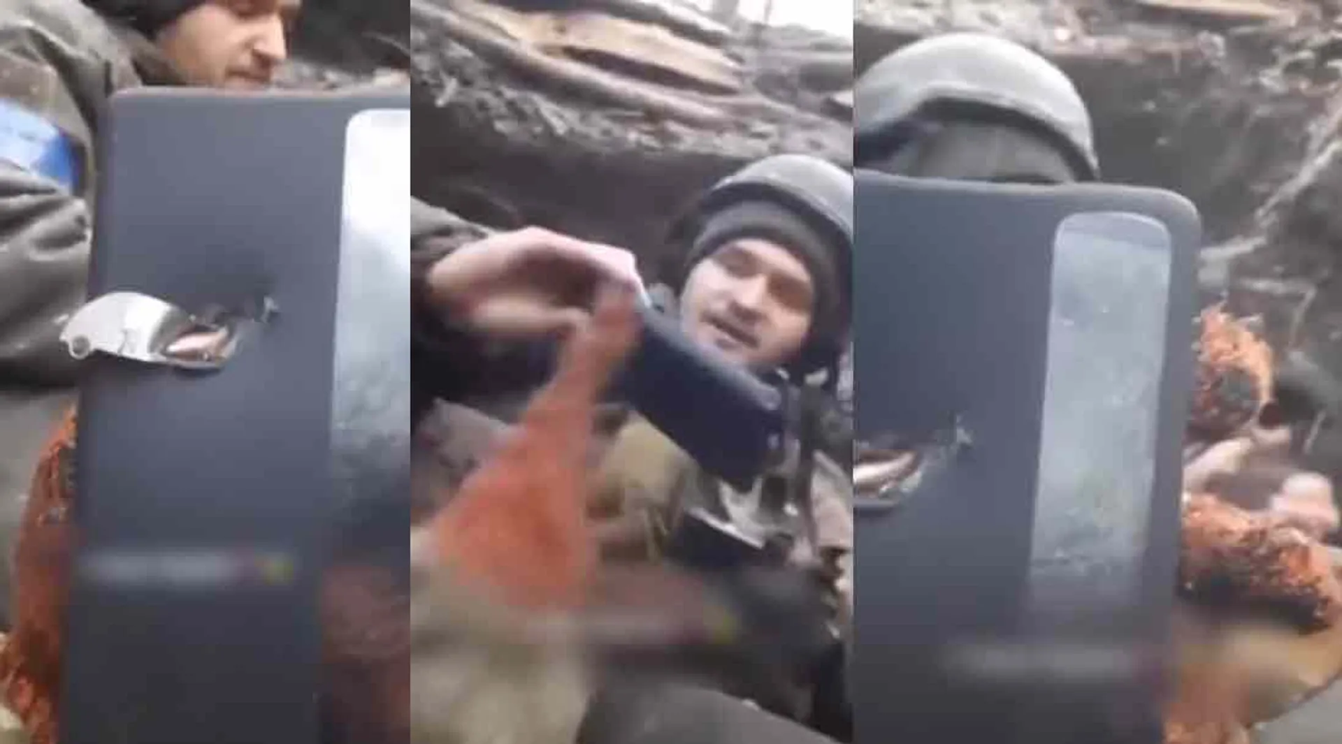 Cell phone that saved life ... Video of a soldier going viral