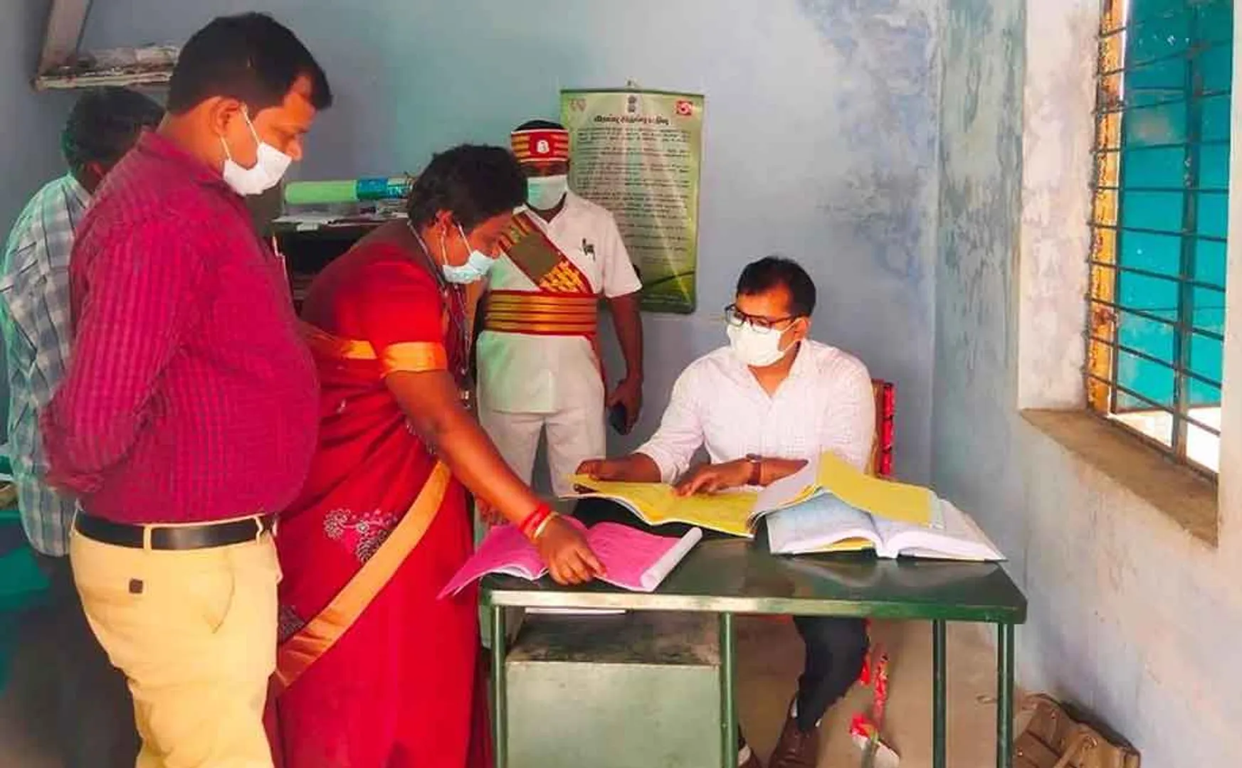 120 Grama member swaiting at Tirupati District Collector office