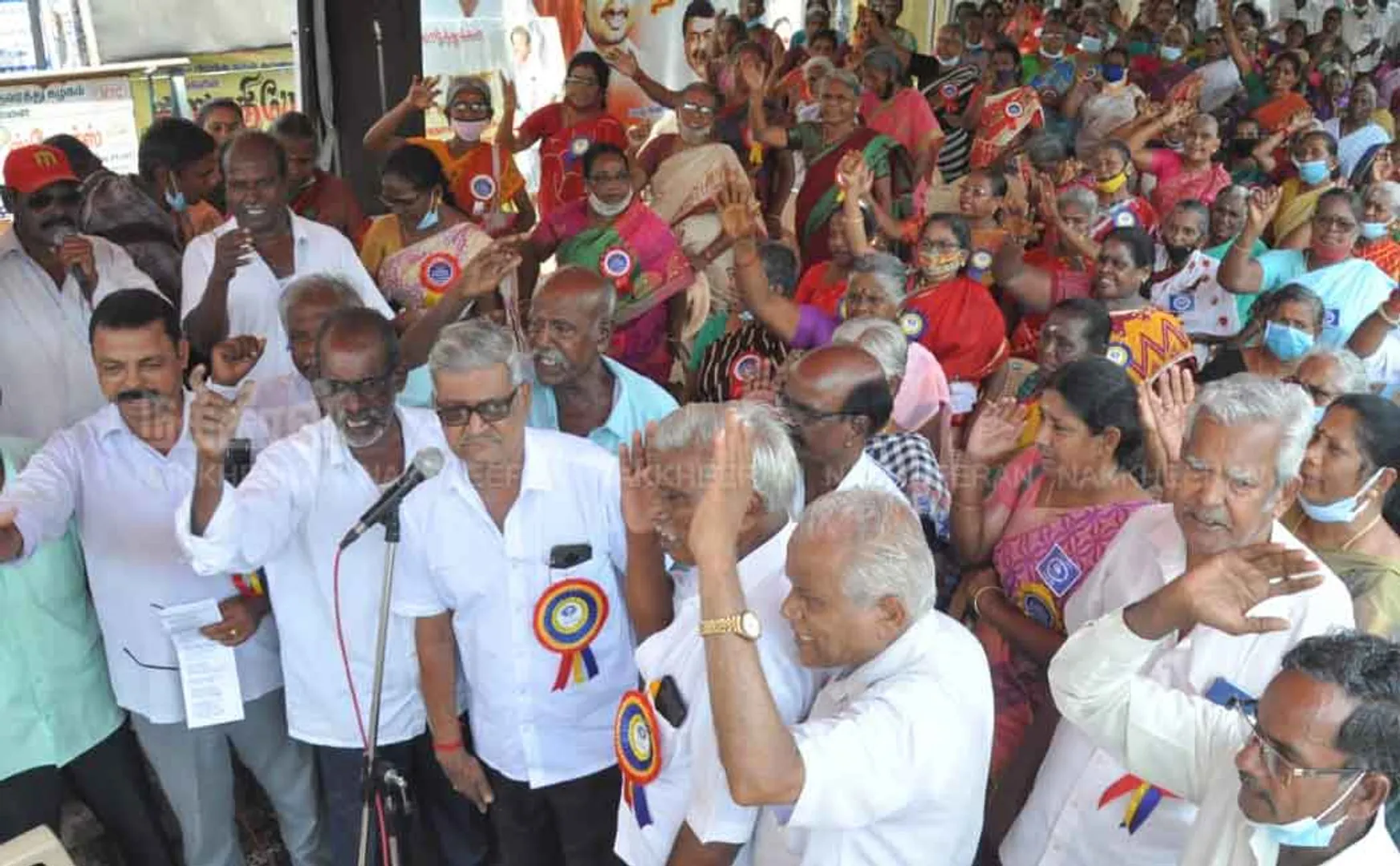 Retired Government Bus Employees Union Demonstration 