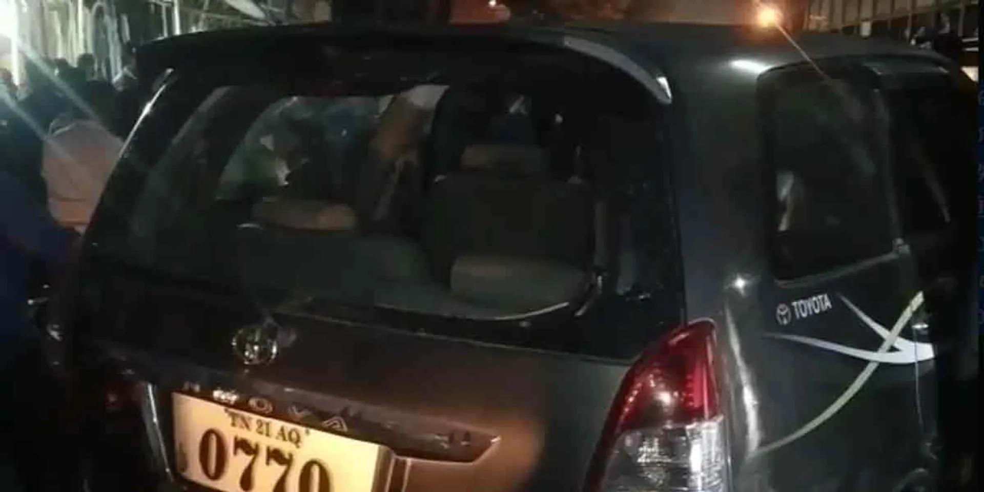  Panchayat leader's car attacked ... Excitement in Kurinjipadi!