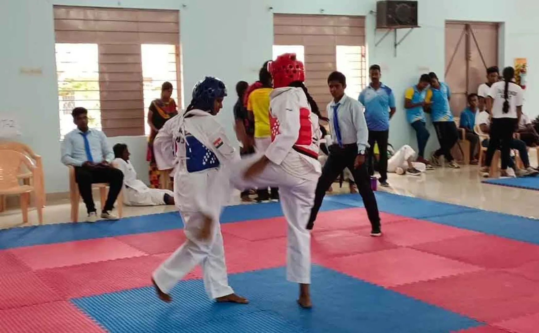 Taekwondo competition for Bharathidasan University students!