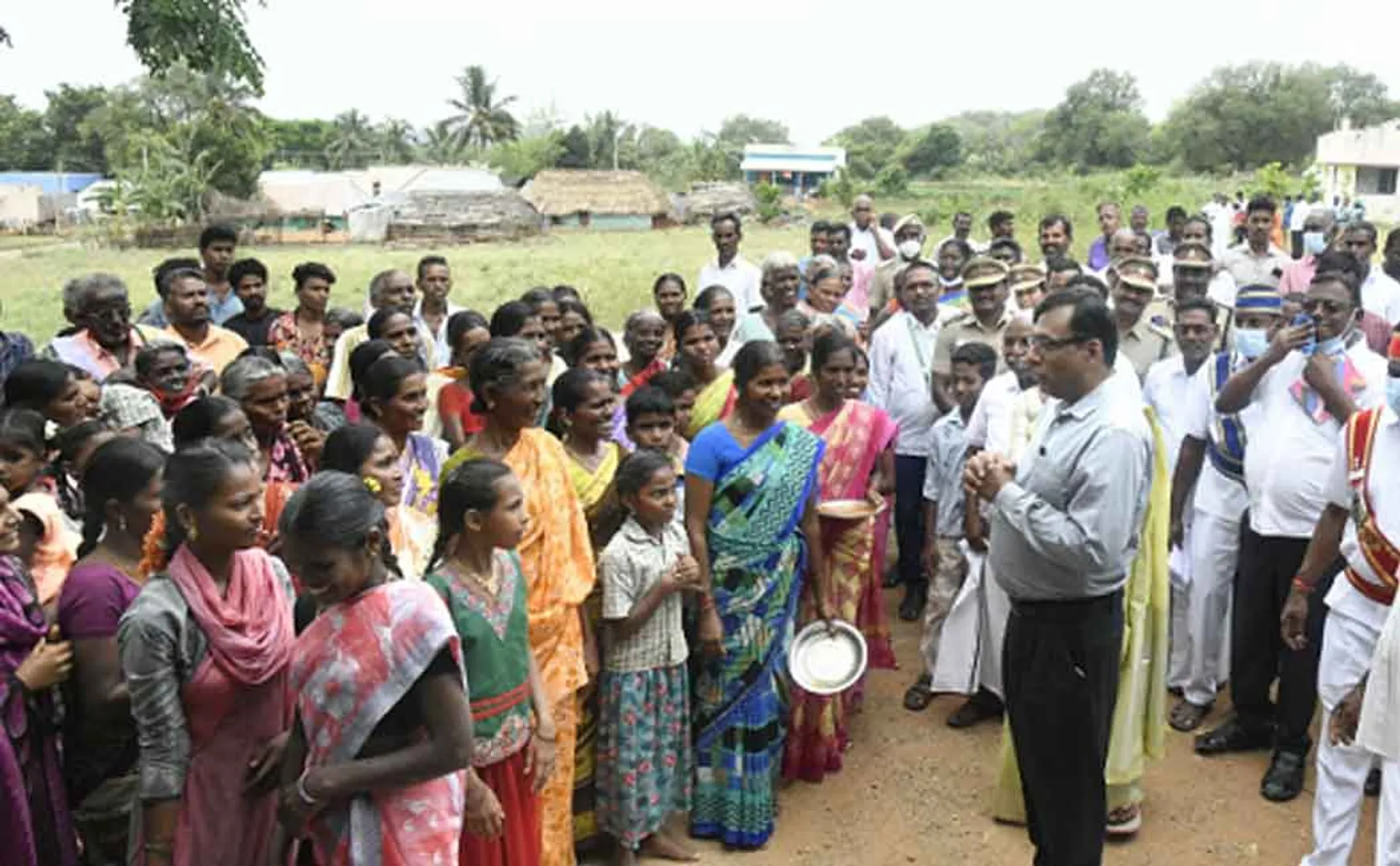 District Collector visit to hill villagers