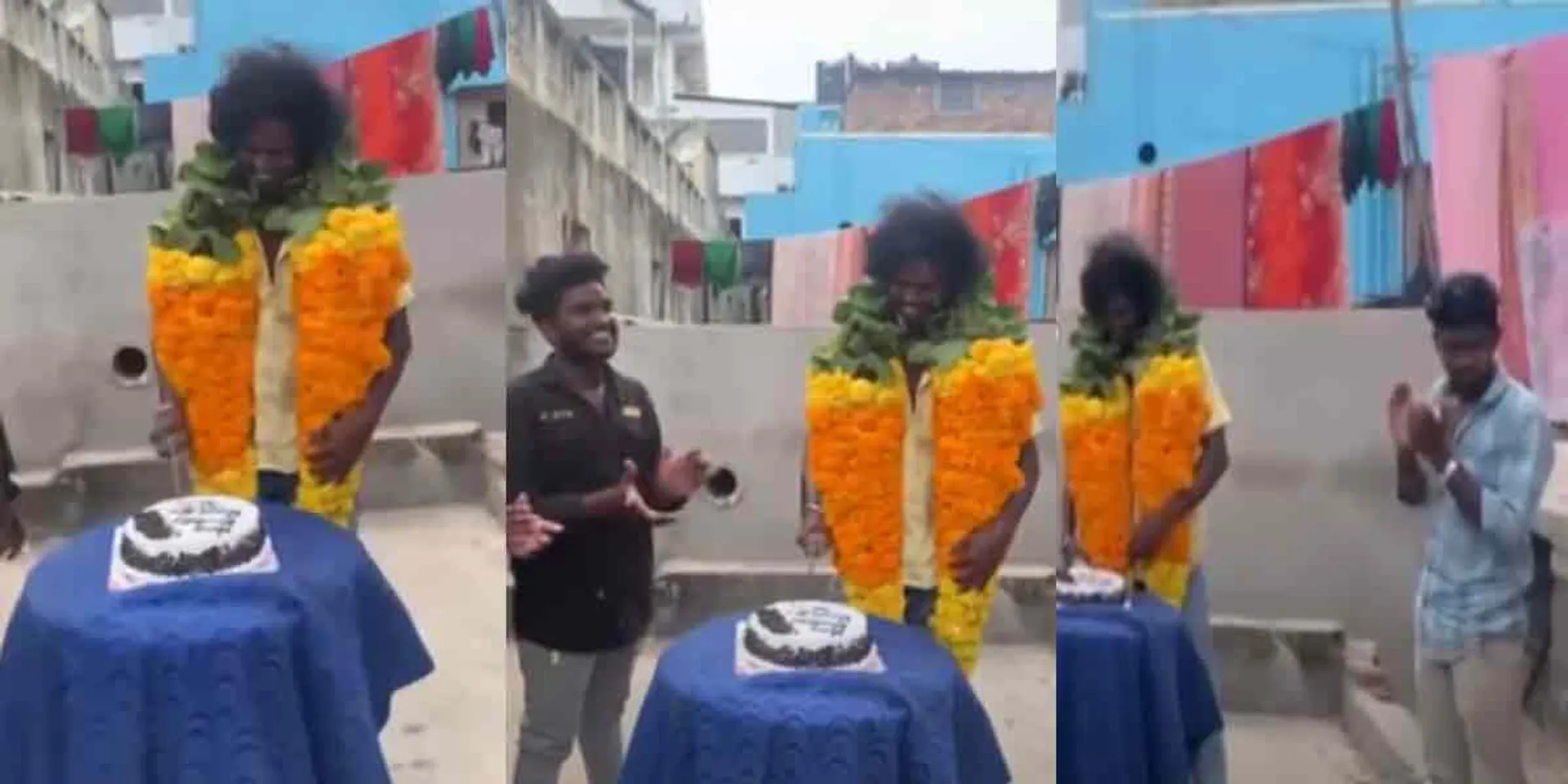  Birthday celebration by cutting the cake with knife-police investigation
