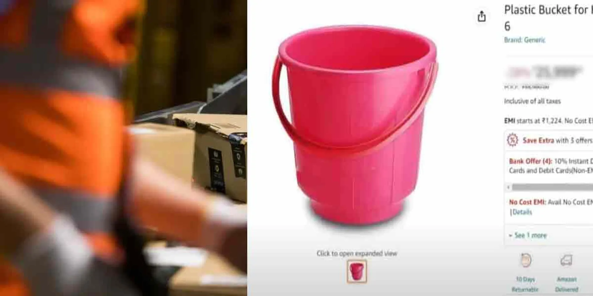 bucket price ... Amazon customers in shock!