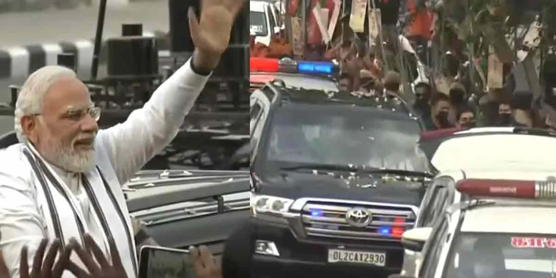 Modi shakes hands and welcomes!