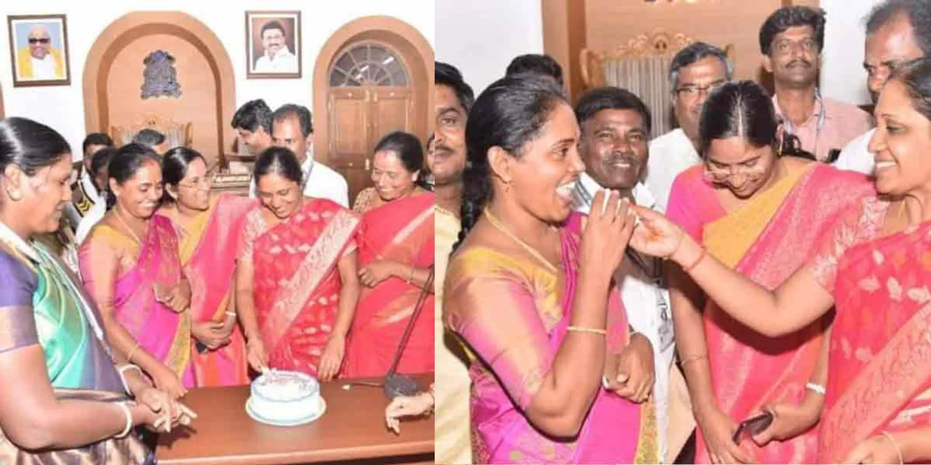 Birthday event in the meeting hall 