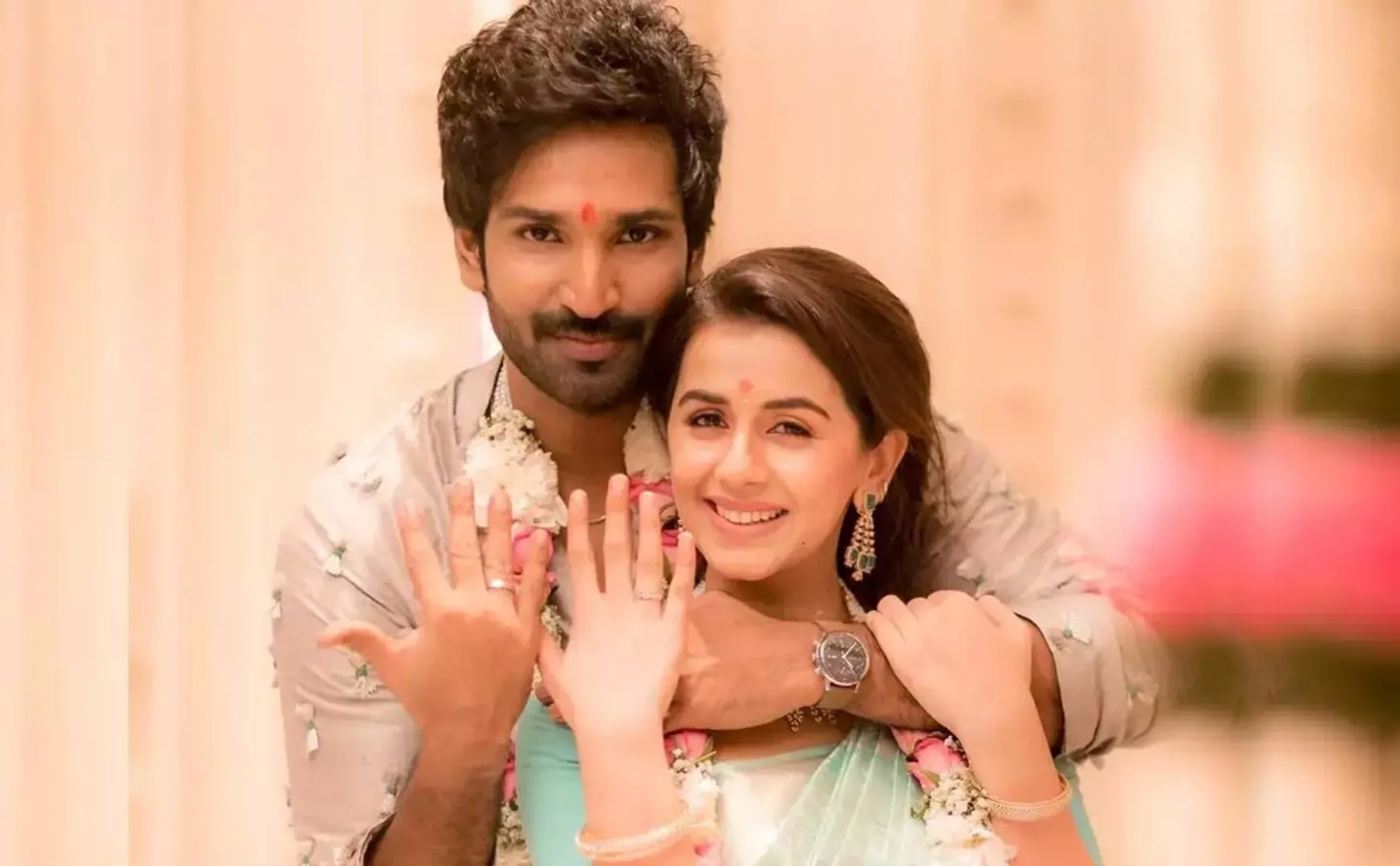 aadhi nikki galrani couple Food served 1000 people