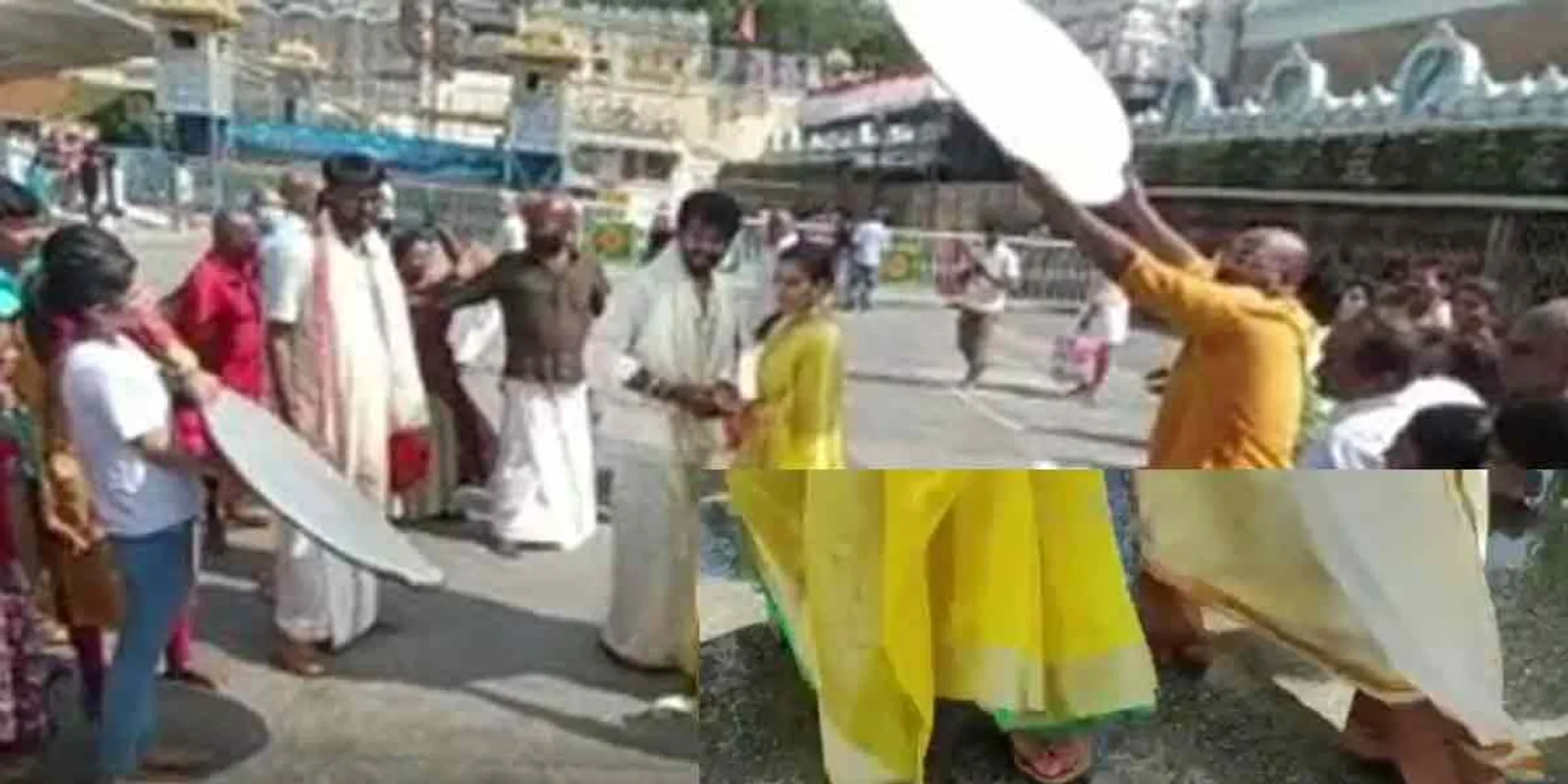  Photoshoot at Tirupati temple with shoes ... Controversial Vicky, Nayan!