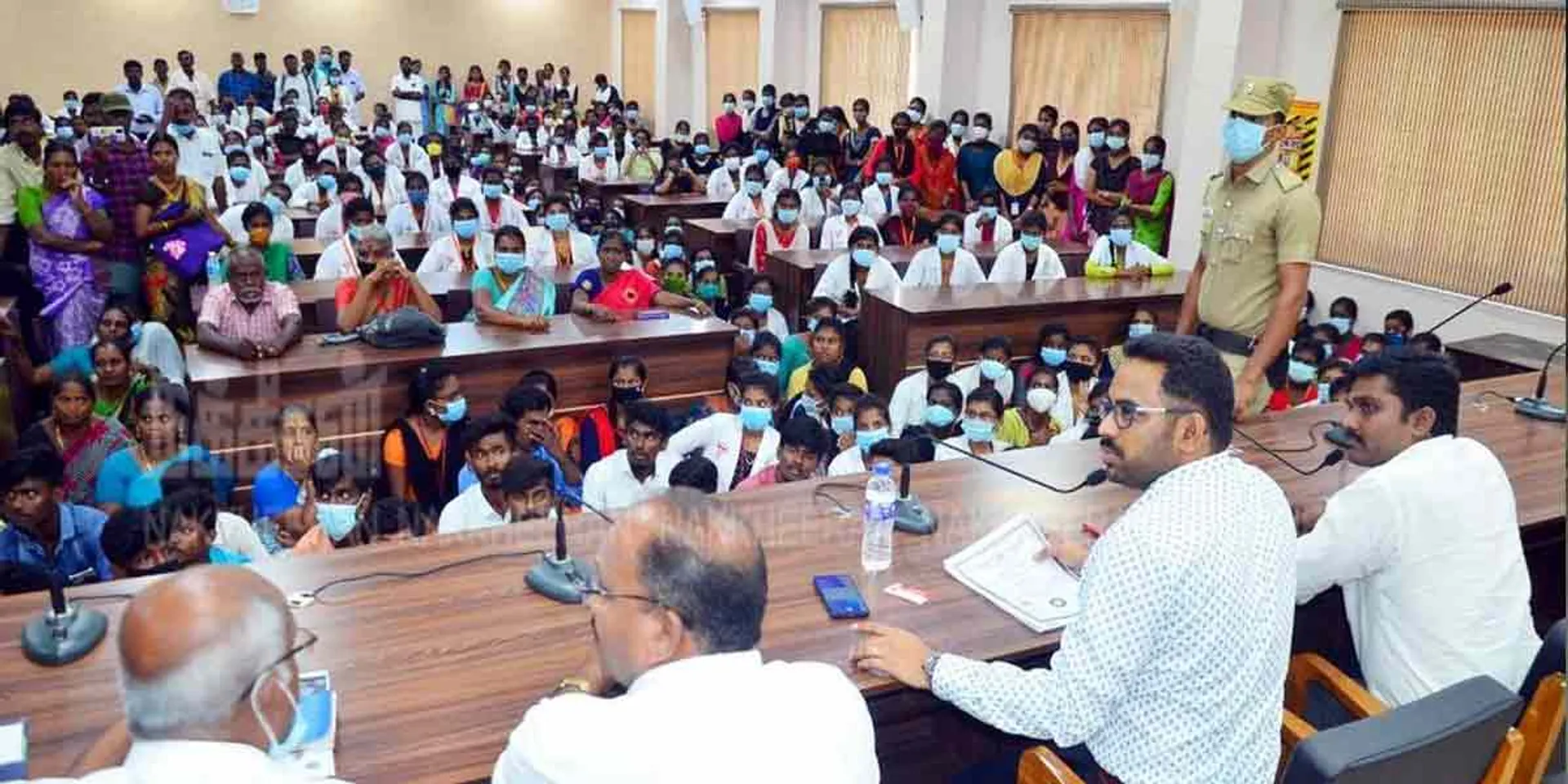 Students plead with District Collector!