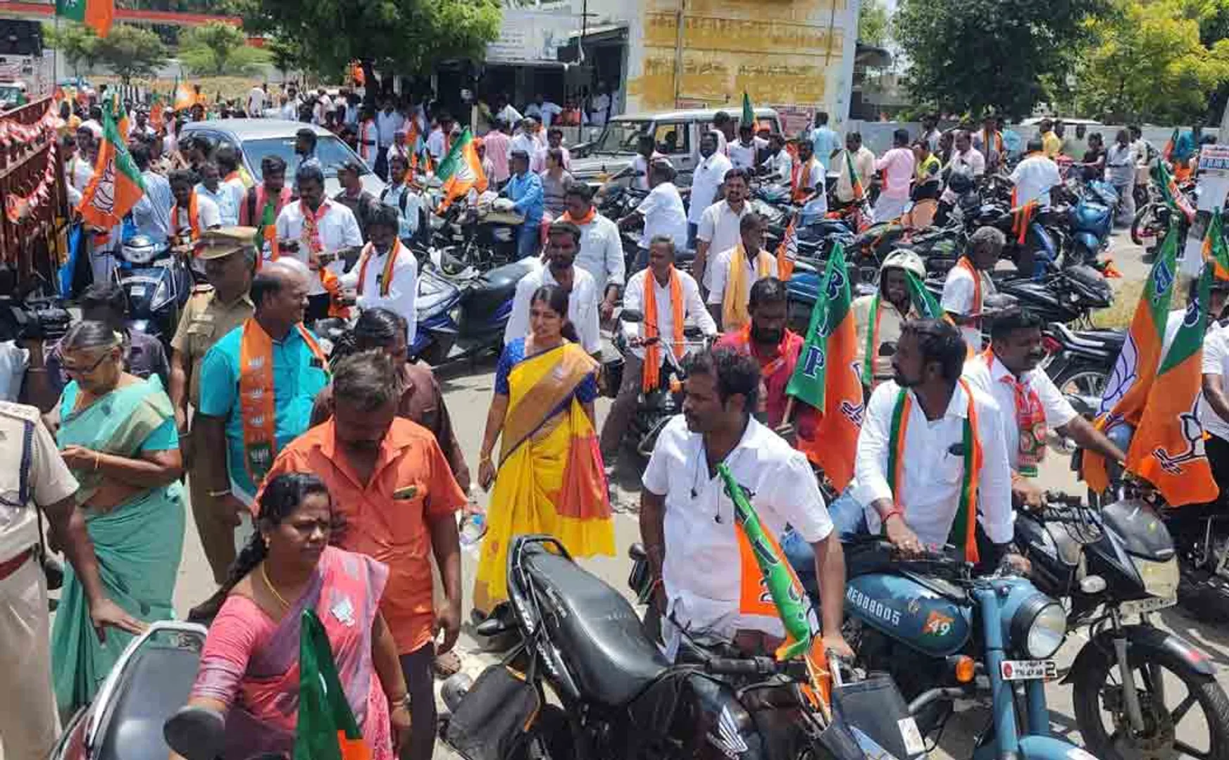 BJP violates ban ..! Police arrested!