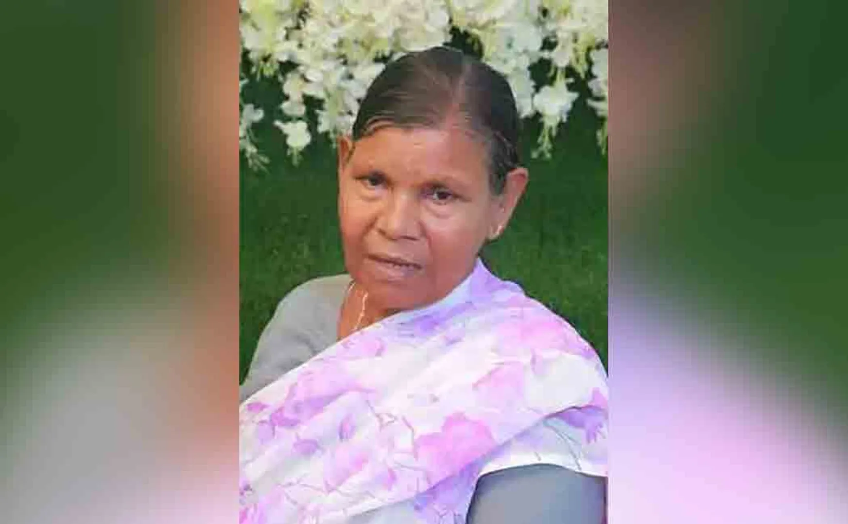The body of an old woman buried in a grave she had built for herself!