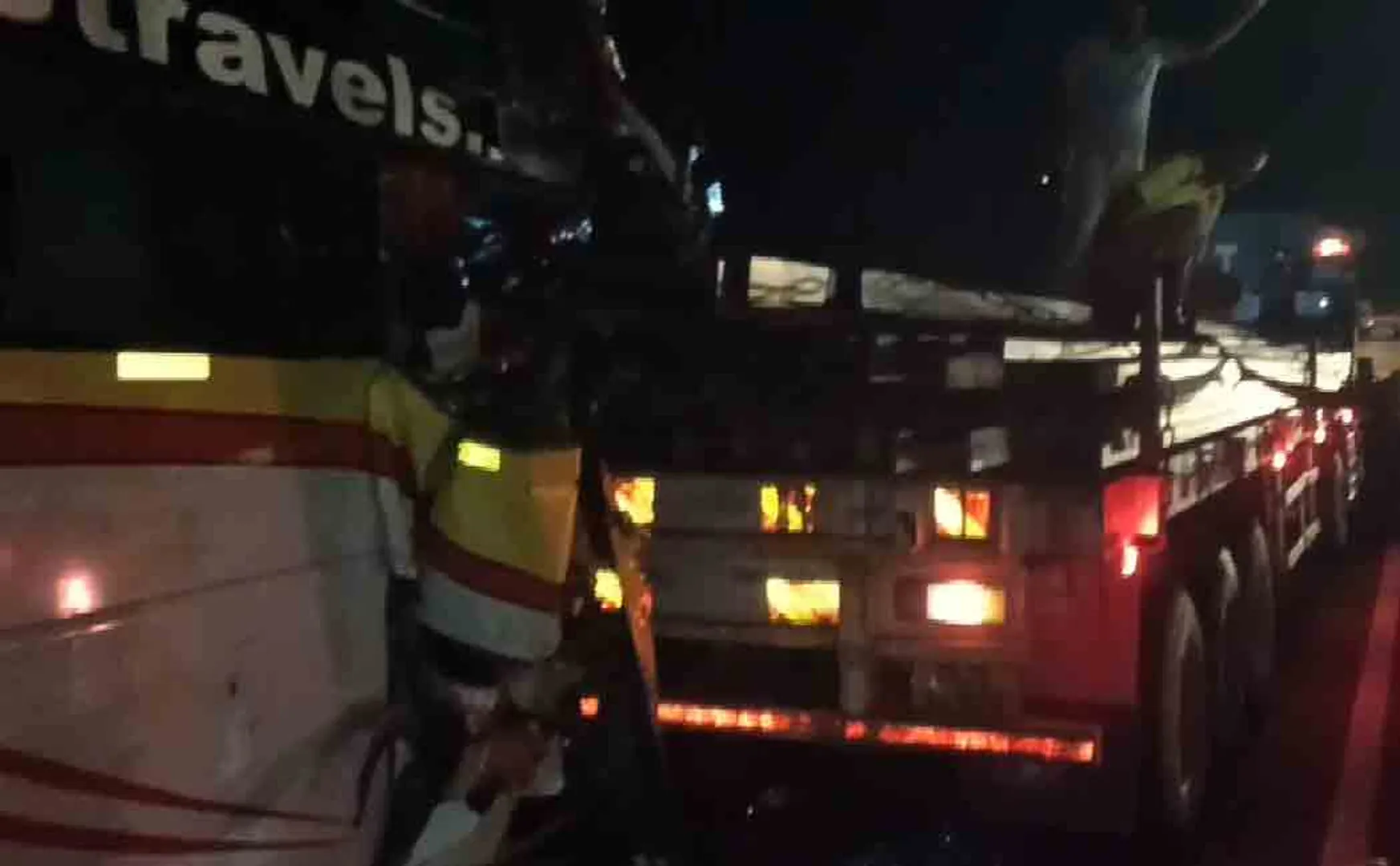 A bus collided with a lorry. Two passed away 