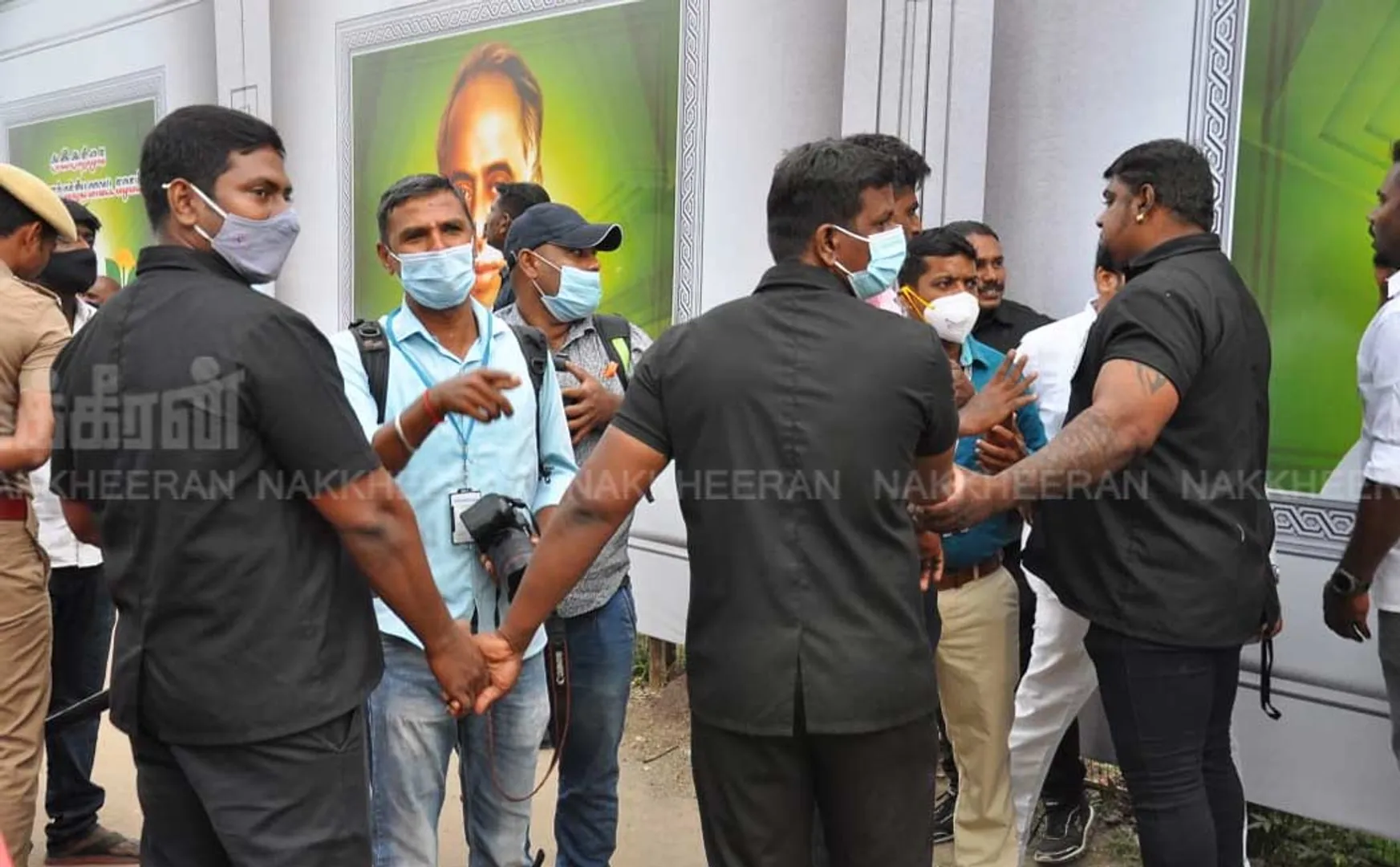 Bouncers stopped journalists ADMK General Body Meeting 