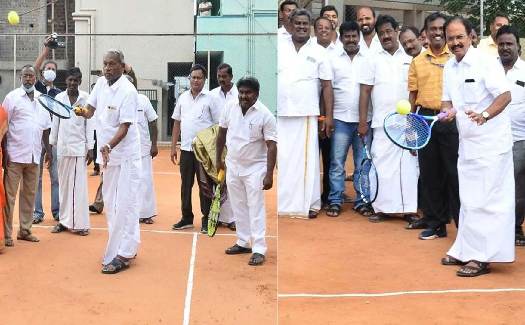 MLA and Mayor inaugurated  new tennis court  Salem