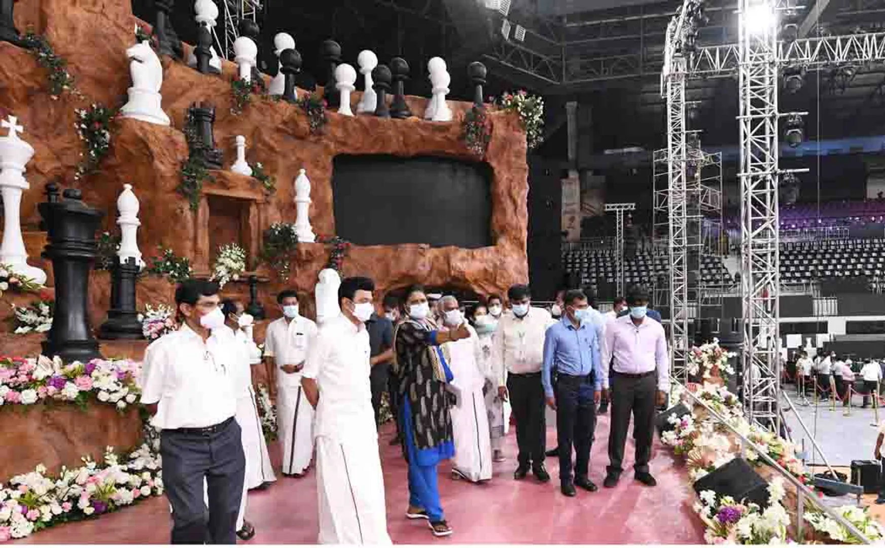 Chief Minister M.K.Stalin's inspection of Nehru Indoor Stadium! (pictures)
