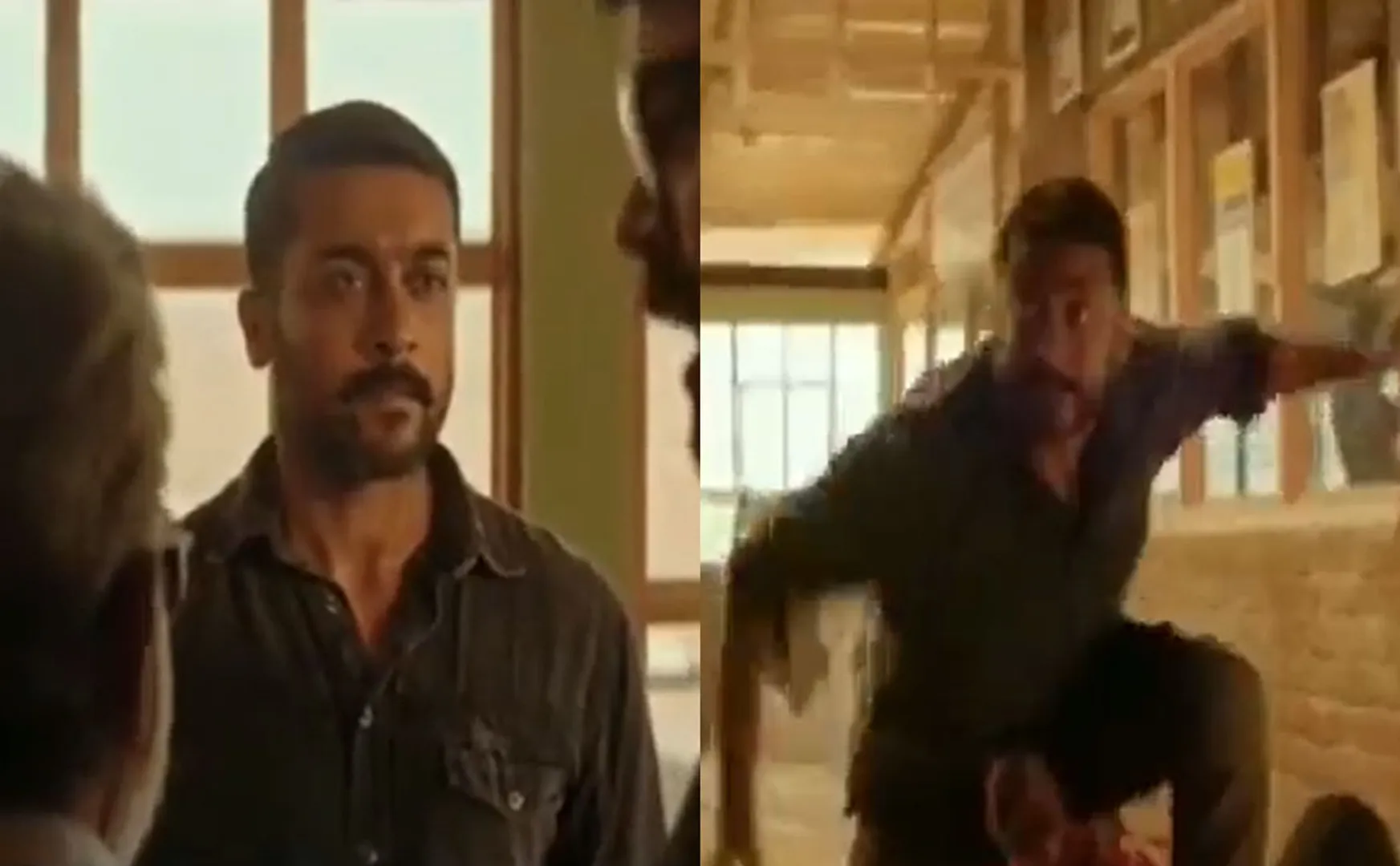 The deleted scene of the movie 'Soorarai potru' is going viral on the internet