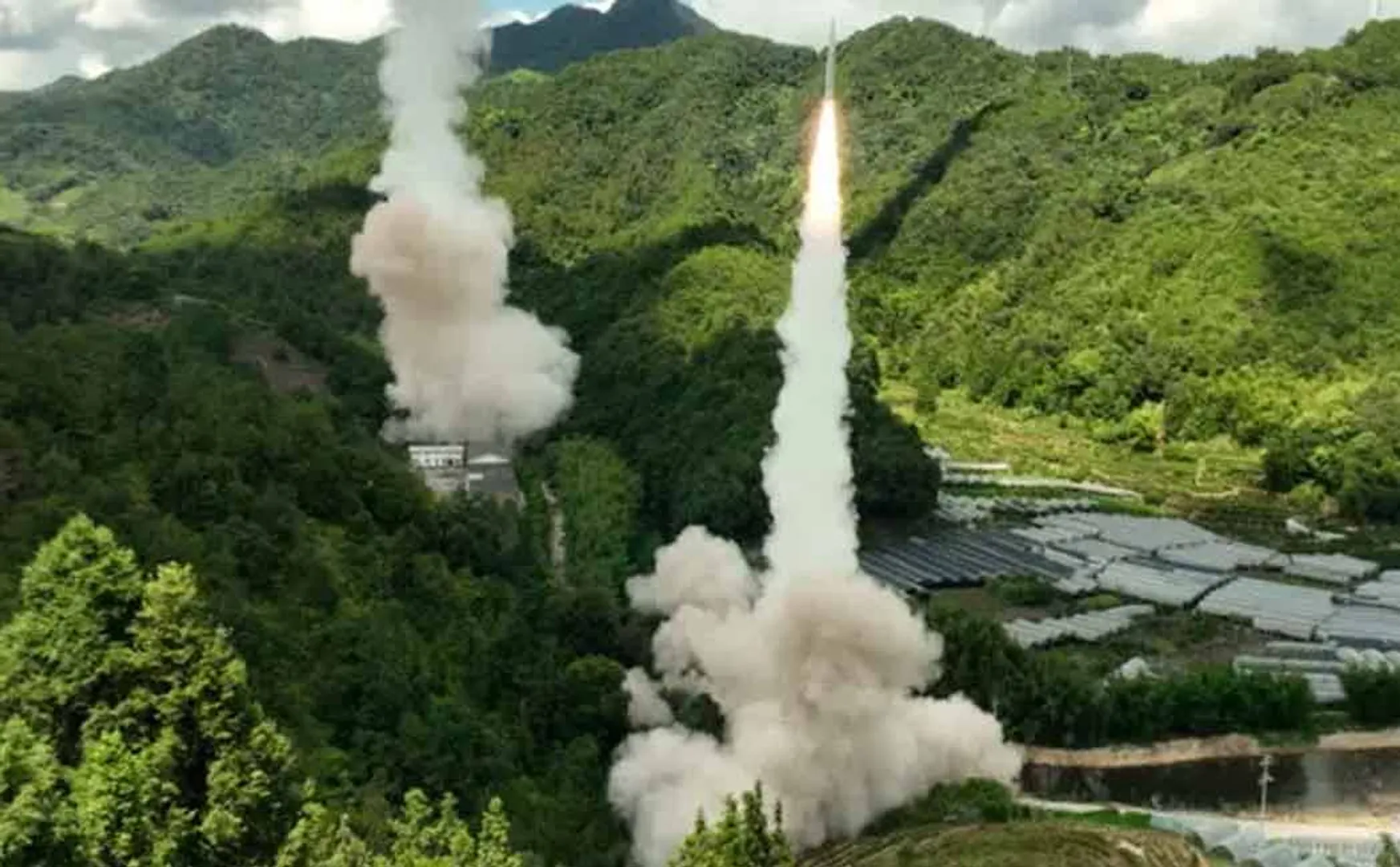 China fires missiles at Japan