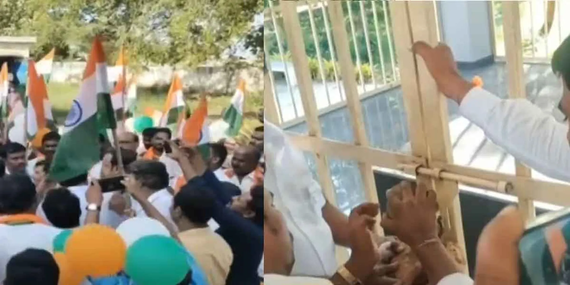  Bharat Mata temple lock breaking... BJP members arrested!