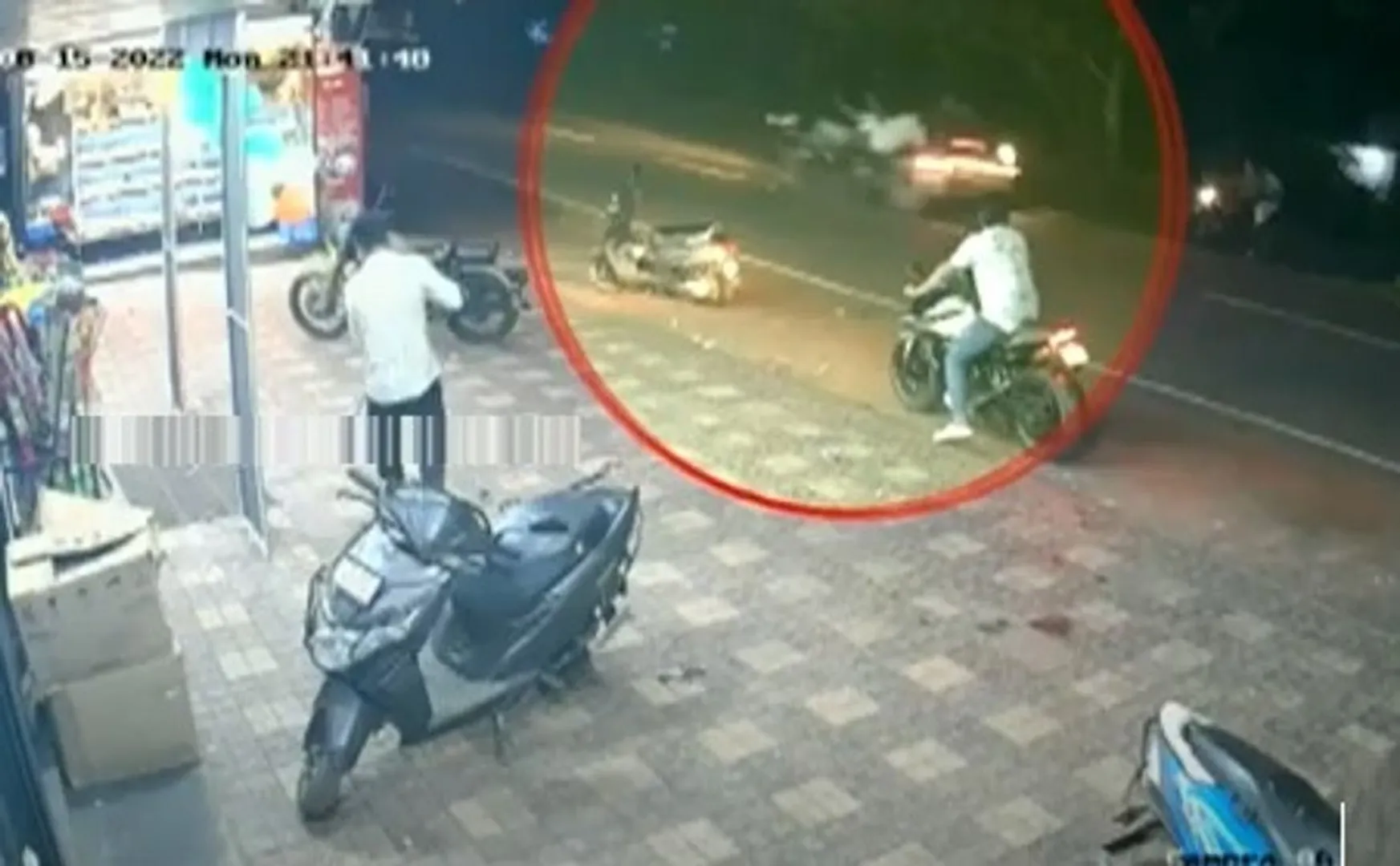 bike and car incident police investigation viral video 