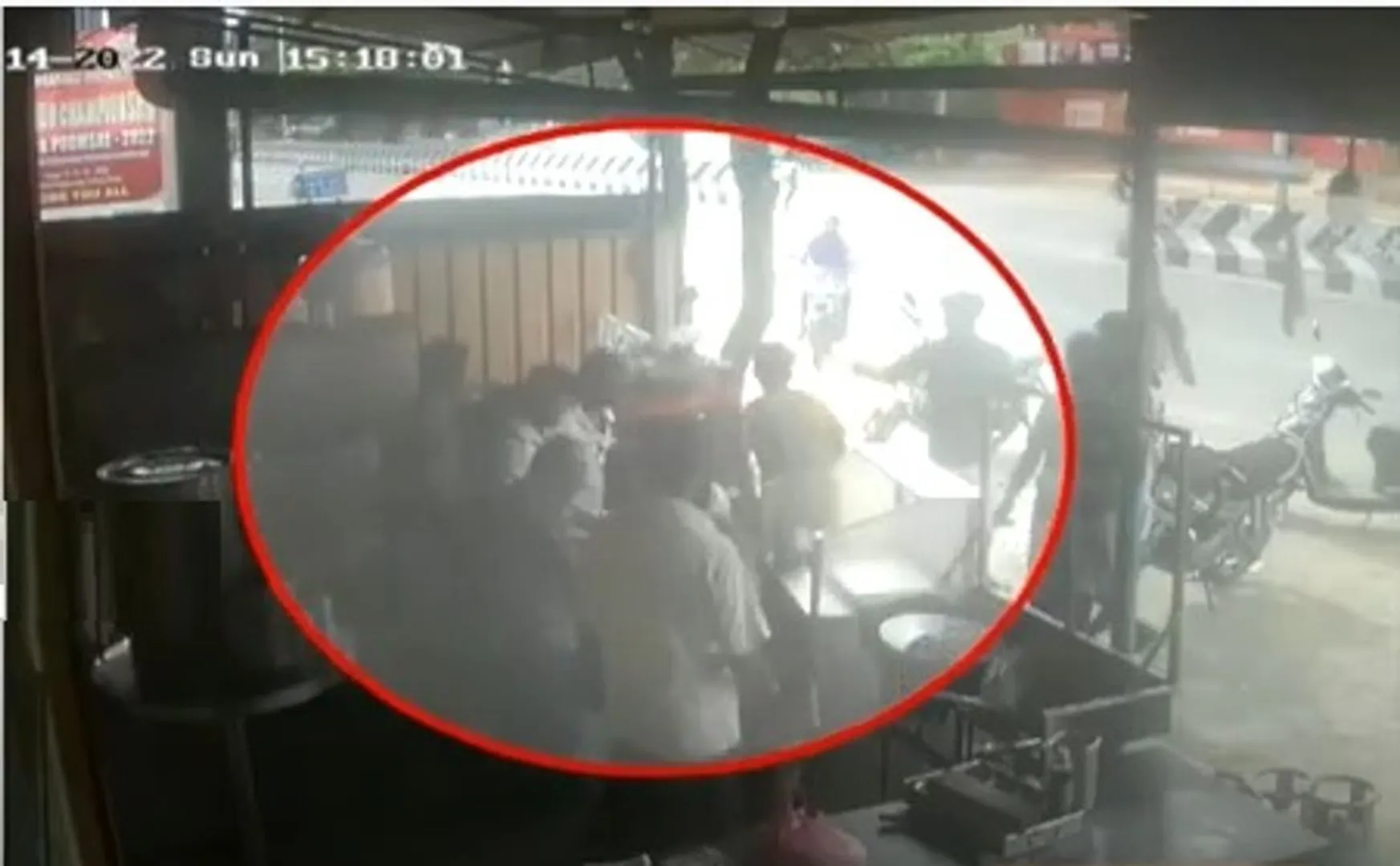 tea shop labour incident cctv footage police investigation 
