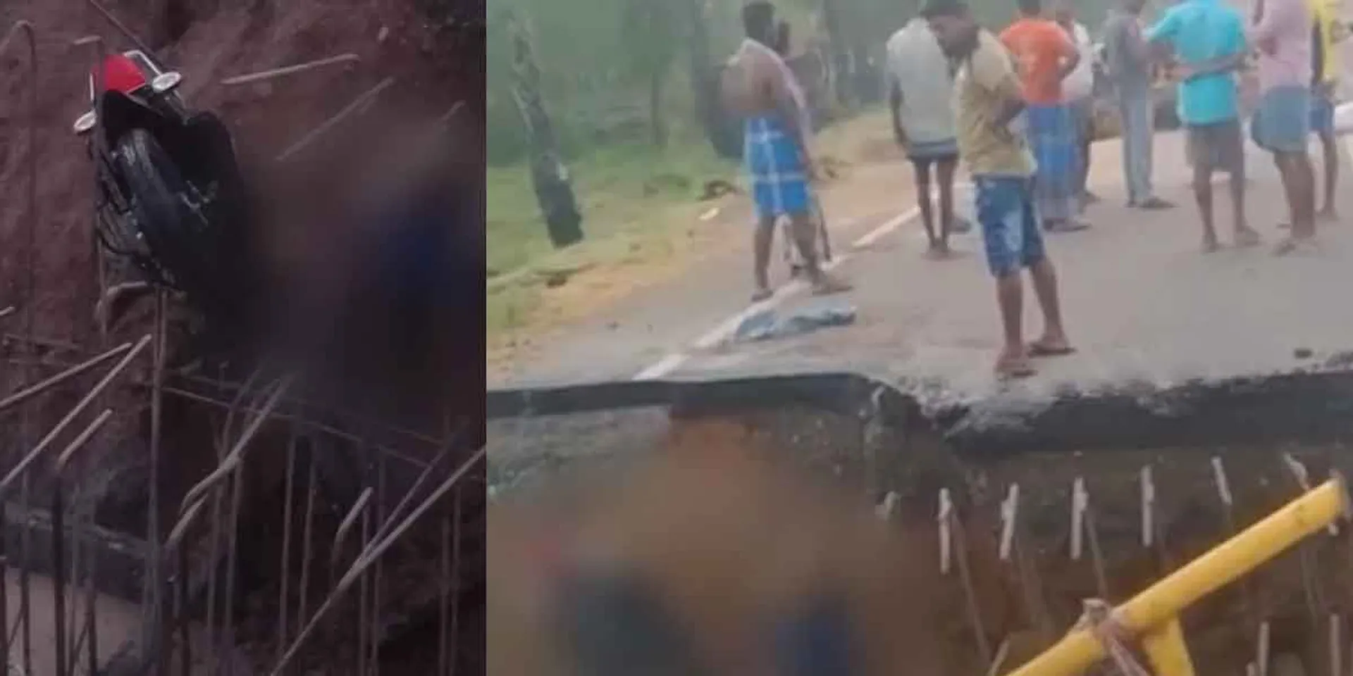 One person after falling on the bridge dug for the bridge!
