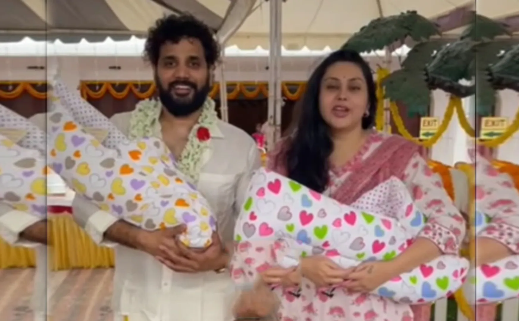 Namitha has birth twins boys