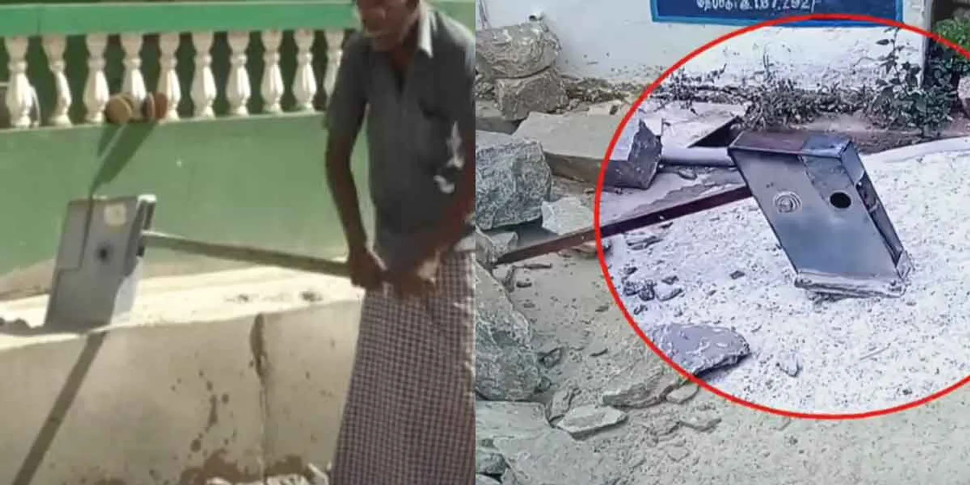Namakkal after Vellore... Foot pumps often buried in concrete!