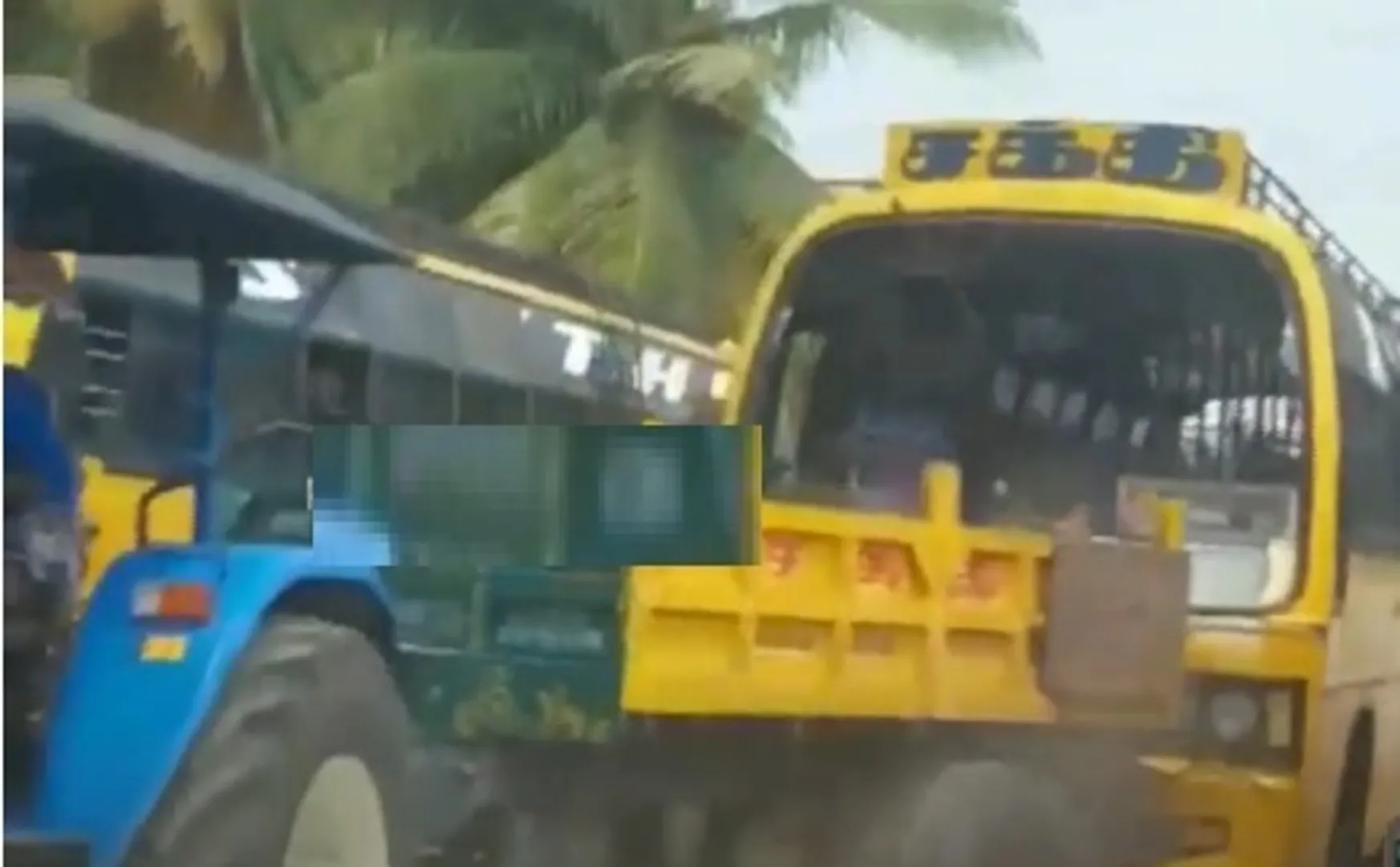 Charan, the youth who destroyed the school bus with a tractor!