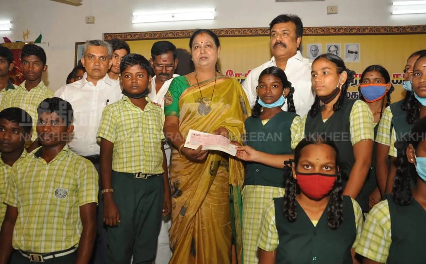 dmdk donates welfare assistance occasion  Vijayakanth birthday