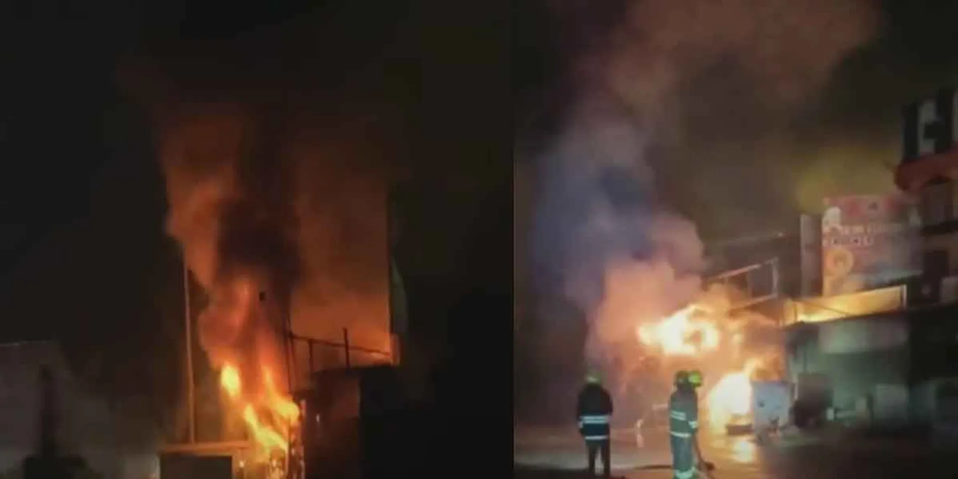  Fire broke out at a firecracker shop early in the morning